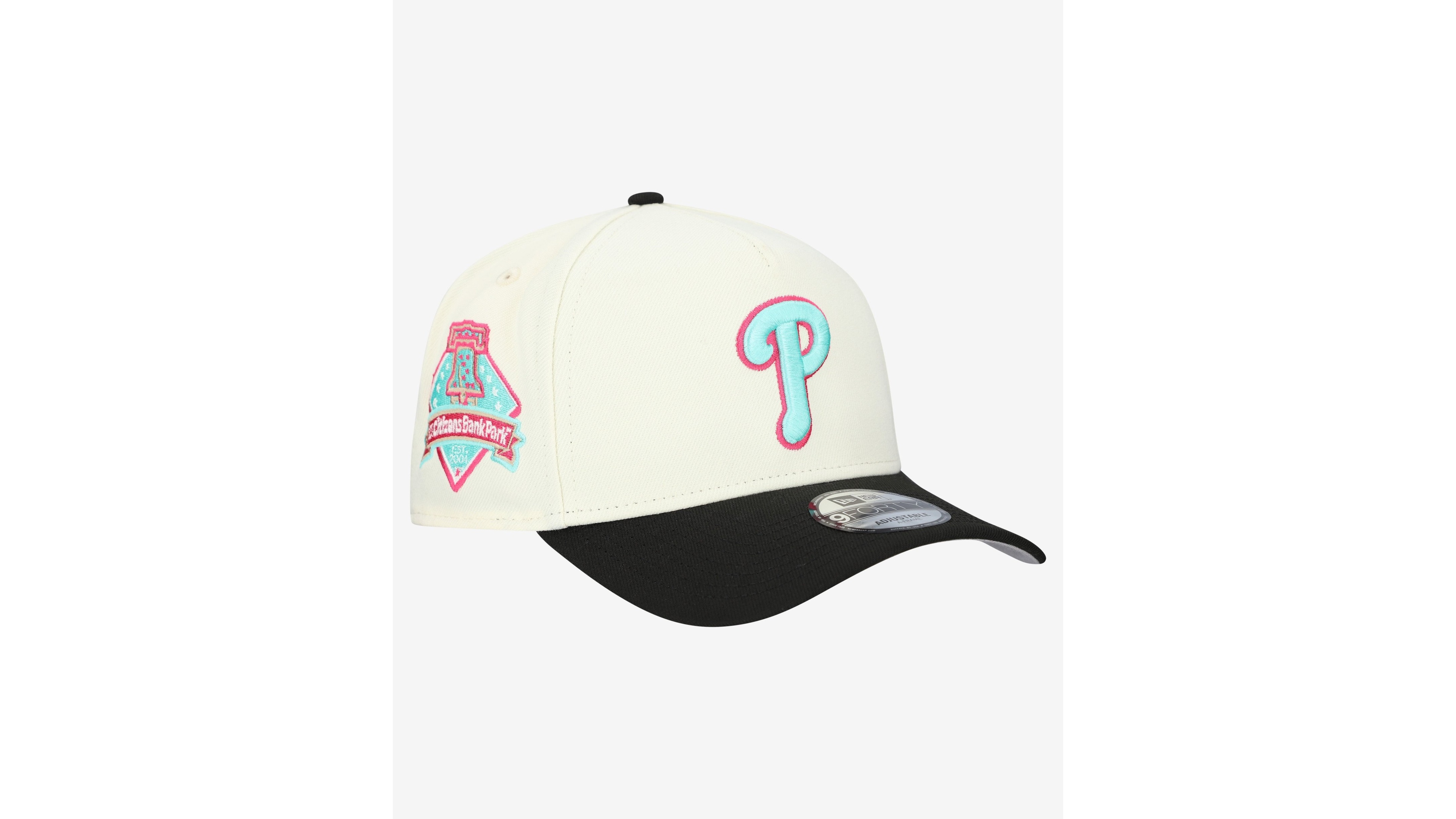 New Era Philadelphia Phillies 9FORTY A-Frame Stadium Chrome Adjustable Baseball Cap