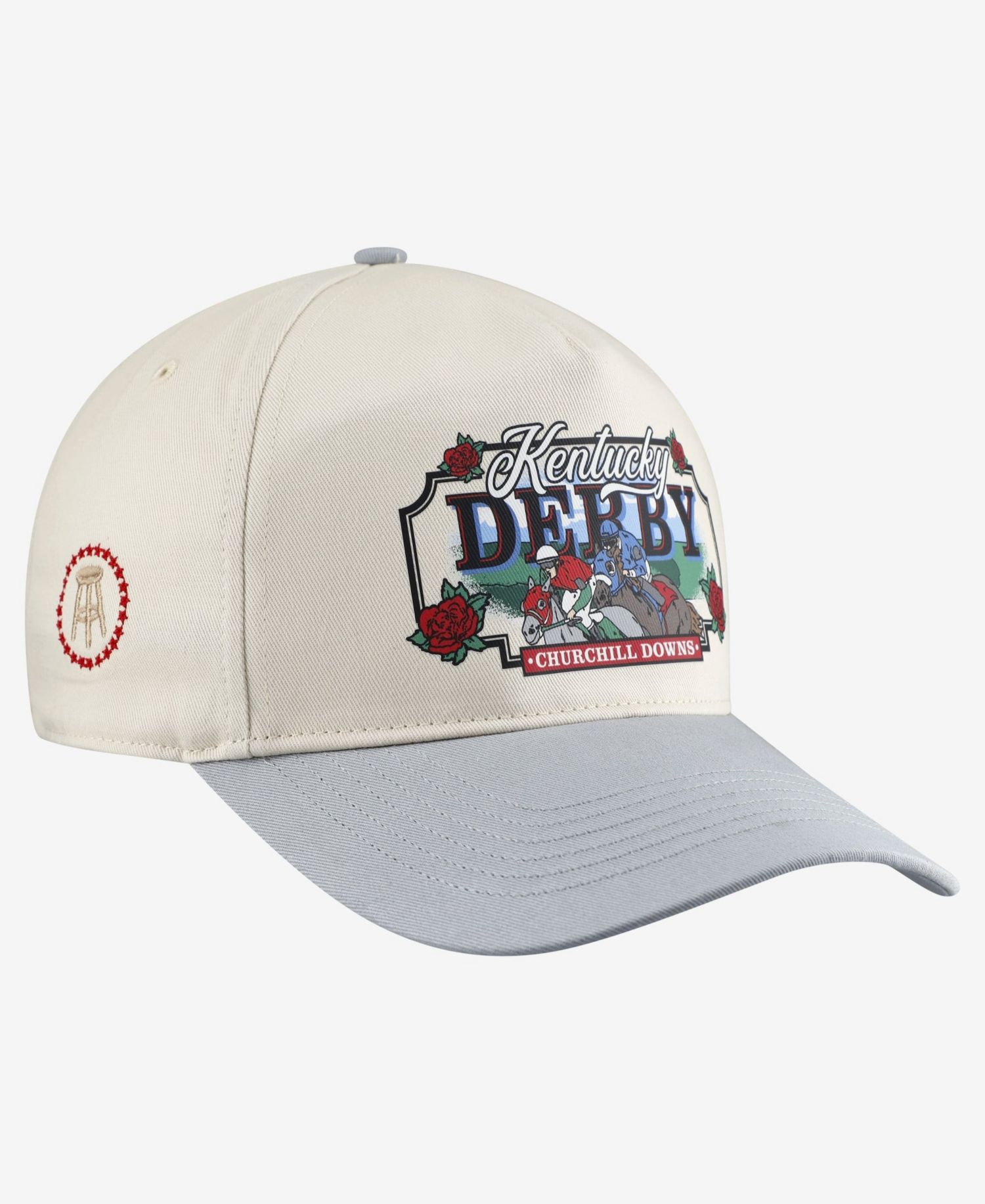 Men's and Women's x '47 Cream Kentucky Derby Run For The Roses Retro Hitch Snapback Hat