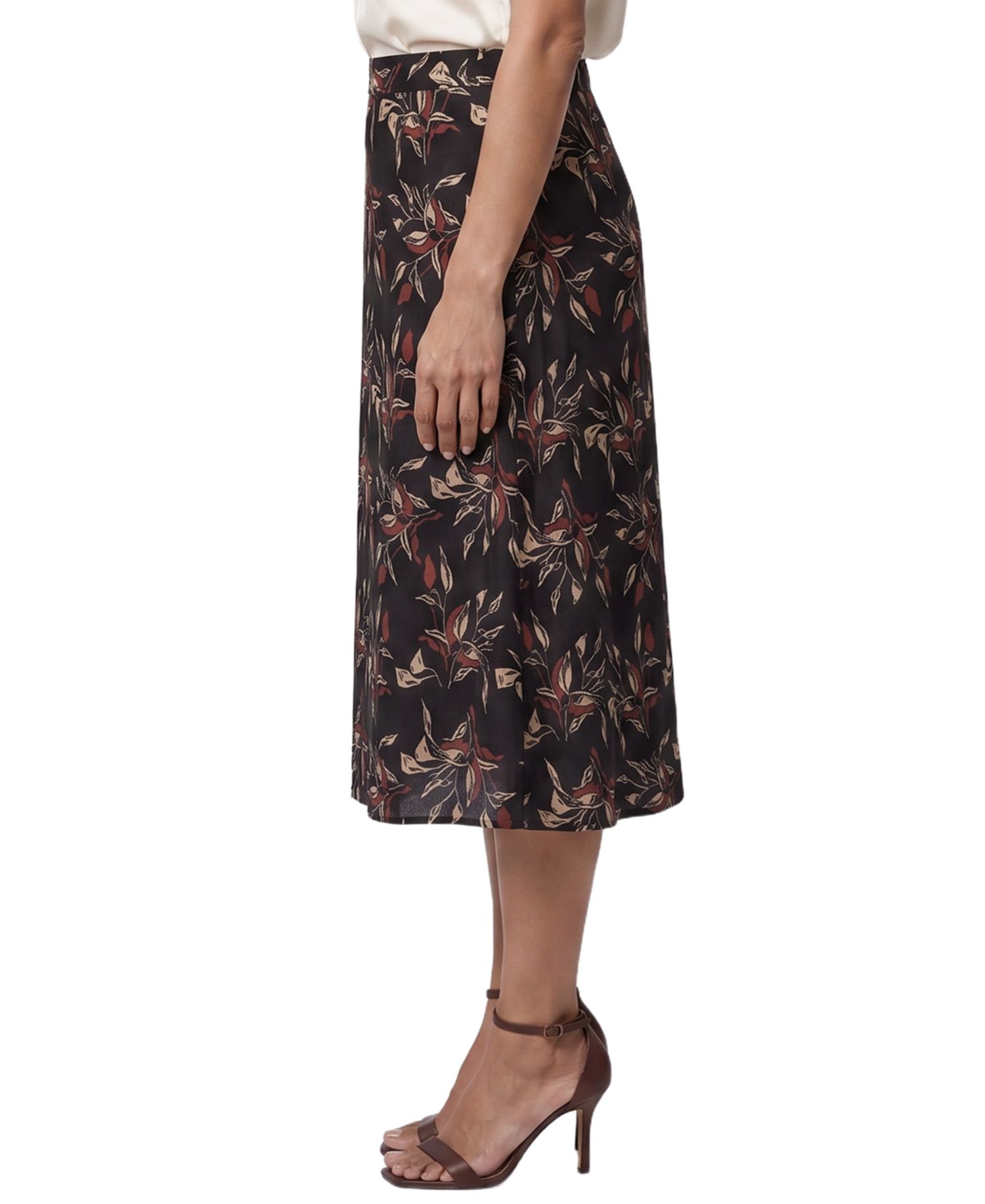 Women's A-Line Midi Pull-On Skirt