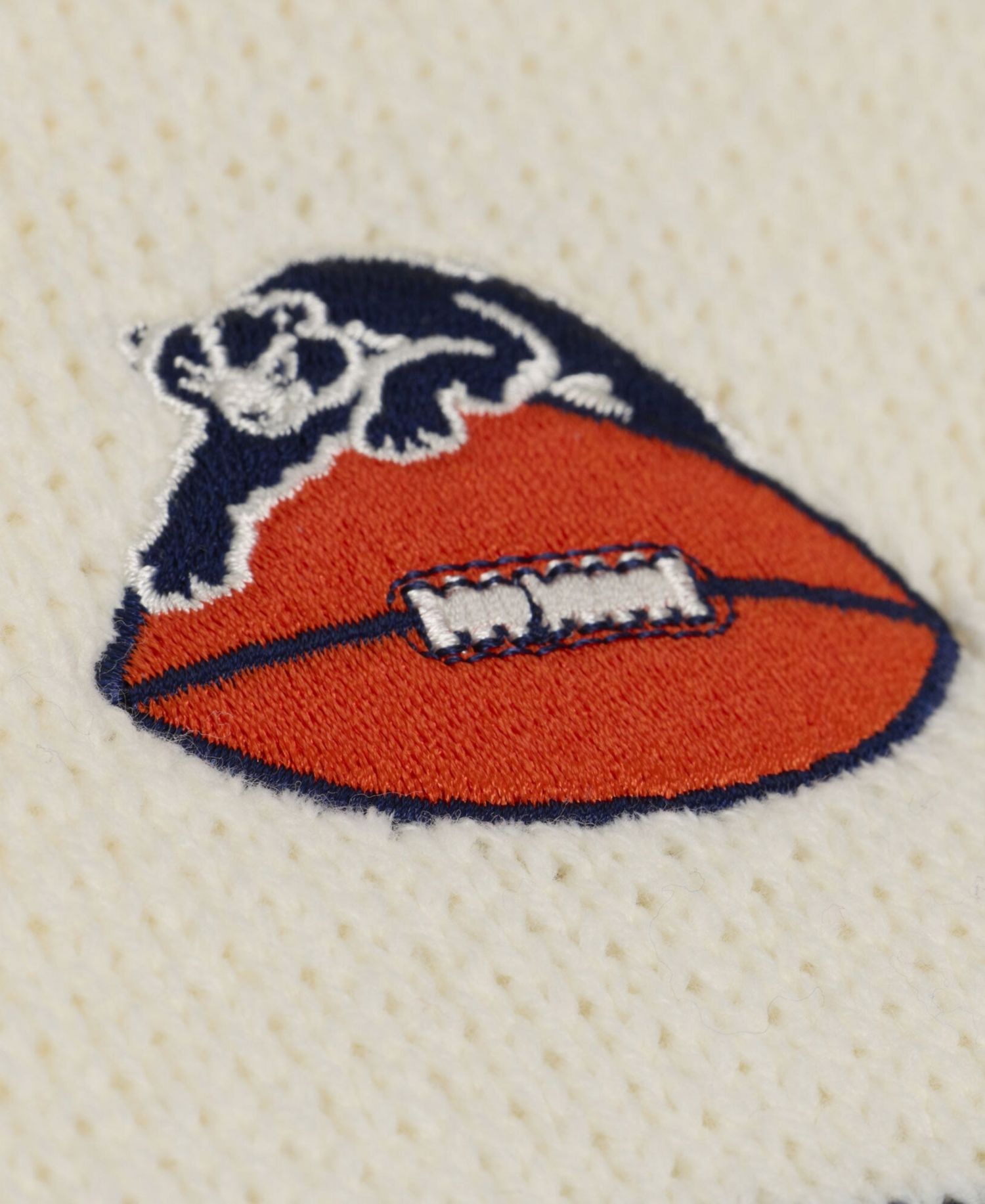 Women's Cream/Navy Chicago Bears Retro Roots V-Neck Sweater