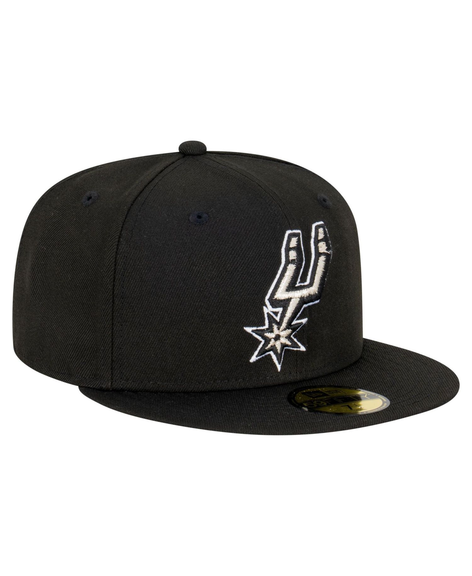 Men's Black San Antonio Spurs Team 59FIFTY Fitted Hat