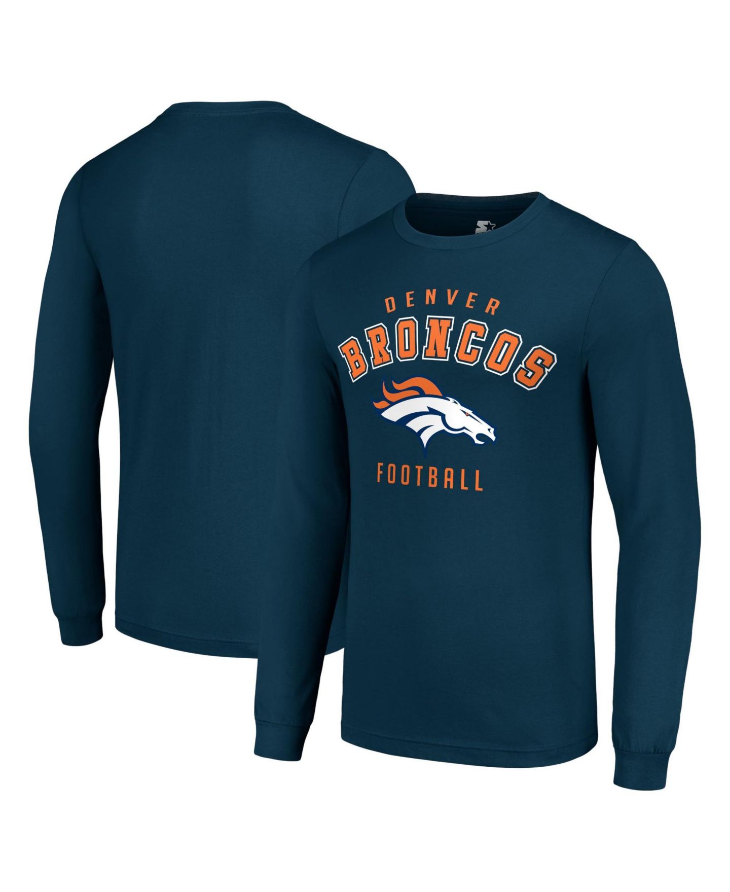 Мужская футболка Starter Navy Denver Broncos Long Sleeve — фото 1