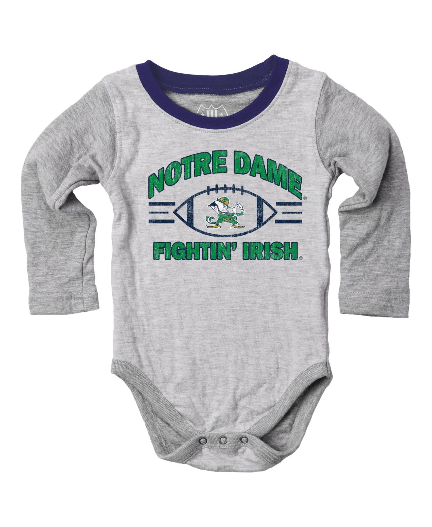 Baby Boys and Girls Heather Gray Notre Dame Fighting Irish Jie Jie Hopper Set