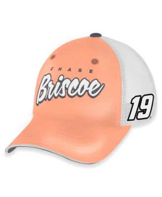 Women's Pink/White Chase Briscoe Pit Box Adjustable Trucker Hat