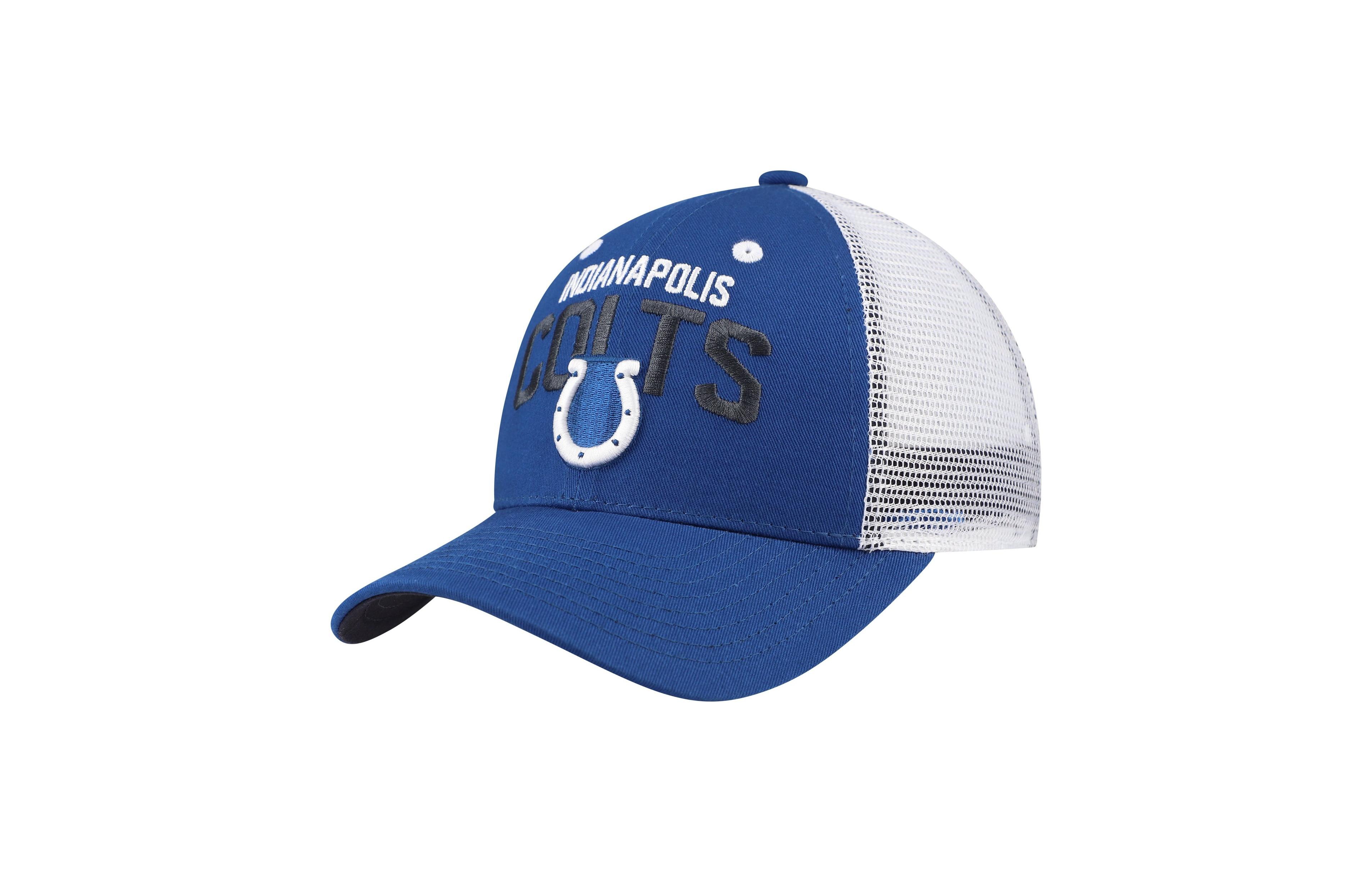 Outerstuff Big Boys and Girls Indianapolis Colts Core Lockup Trucker Mesh Adjustable Hat
