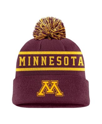 Men's Maroon Minnesota Golden Gophers Peak Cuffed Knit Hat with Pom