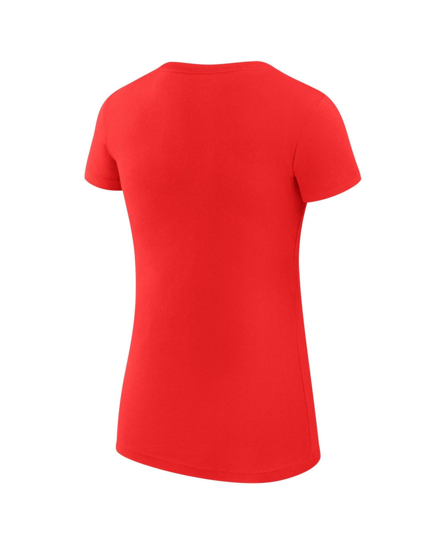Women's Red Cincinnati Reds Super-Slim Fit Lightweight Team Logo Graphic T-Shirt