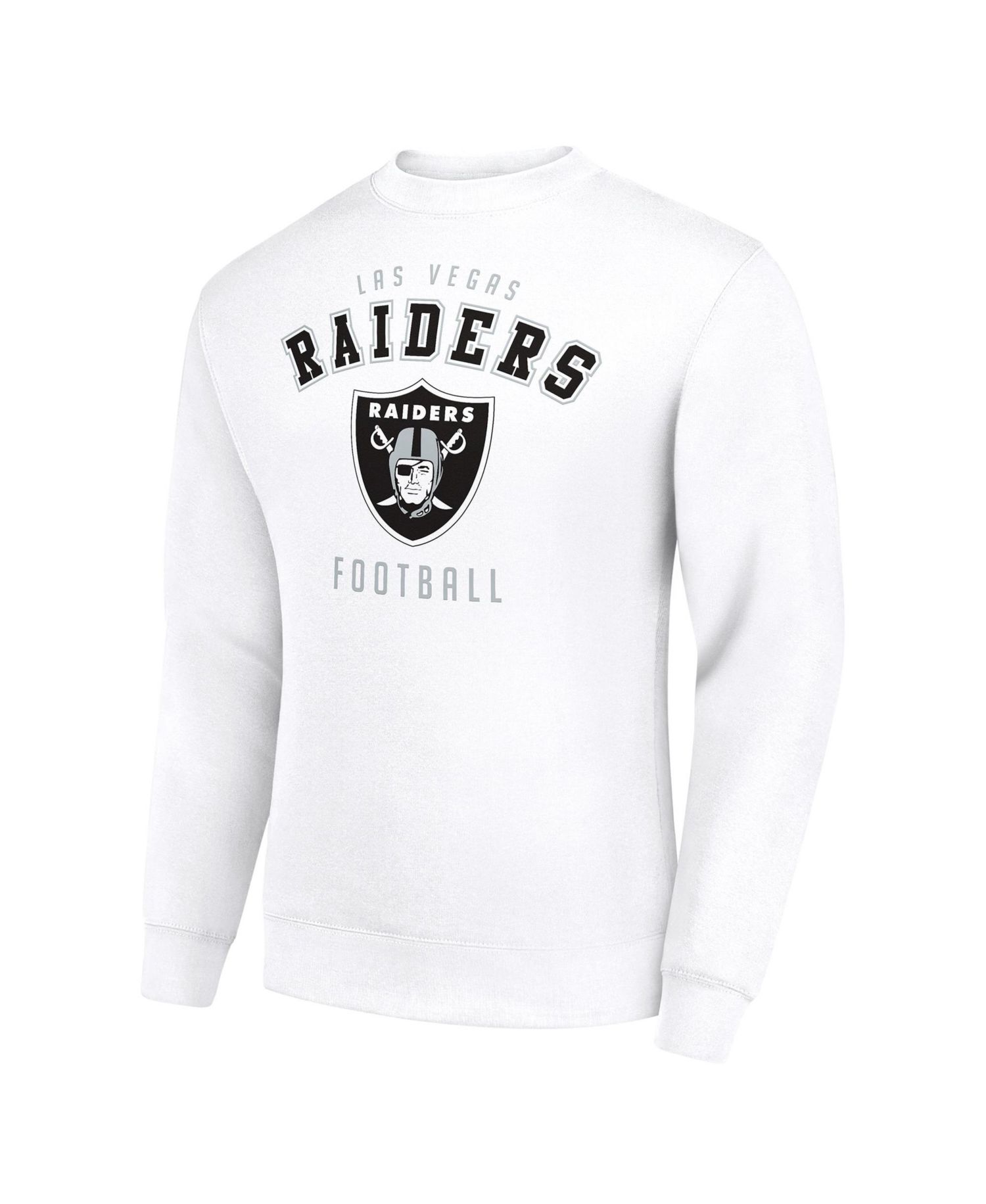 Men's White Las Vegas Raiders Team Logo Pullover Sweatshirt