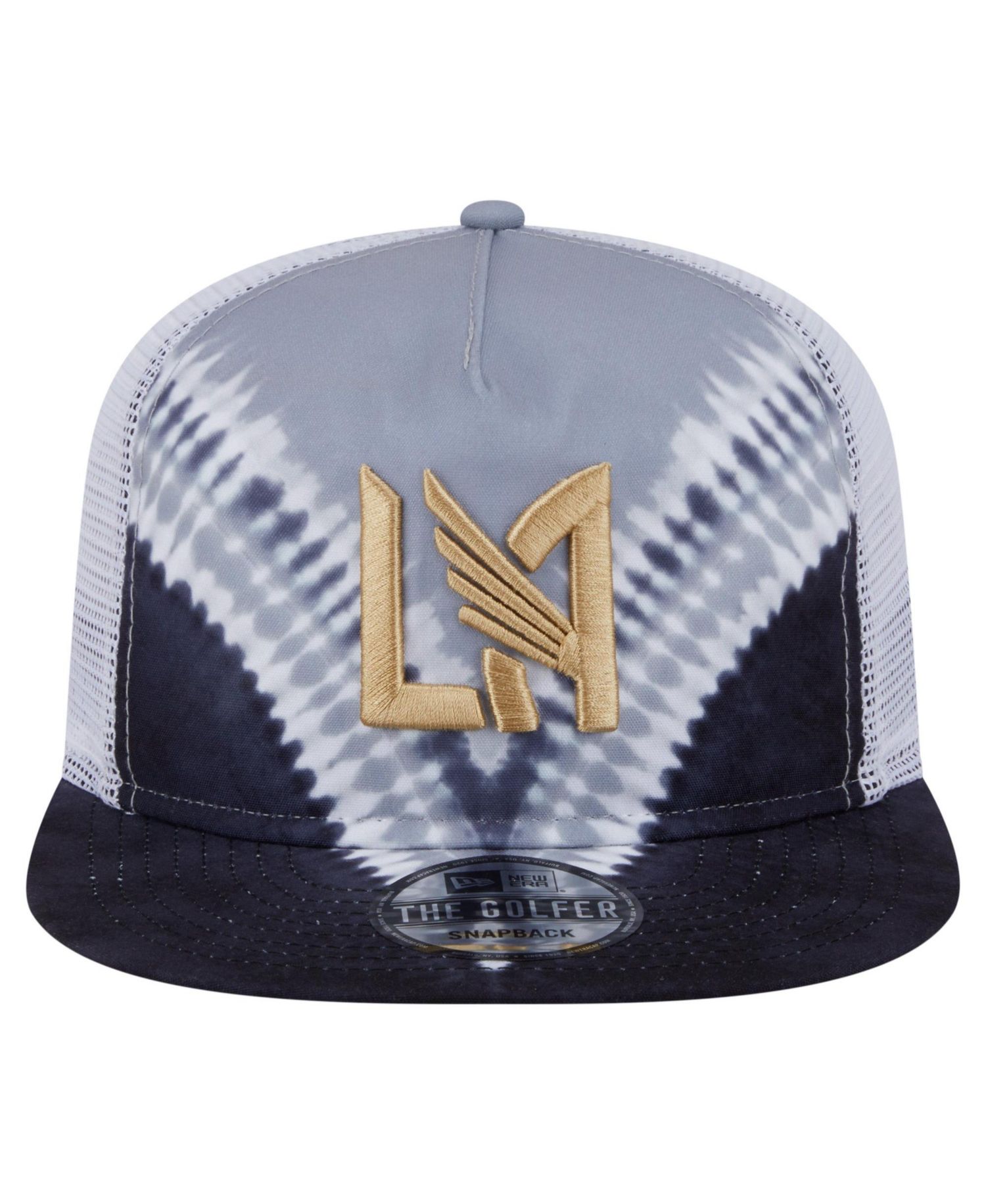 Men's Black/Gray LAFC Tie-Dye Adjustable Golfer Hat