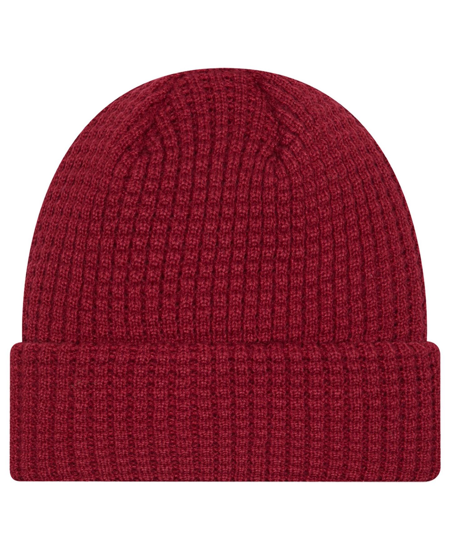 Мужская шапка New Era Burgundy Colorado Avalanche Waffle Cuffed Knit Hat — фото 2