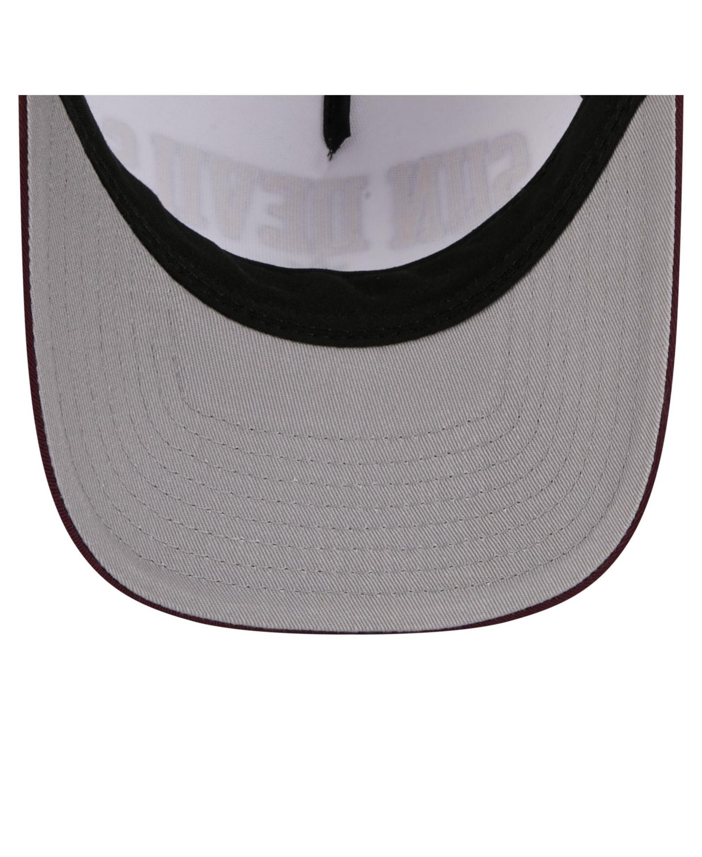 Мужская кепка New Era White/Maroon Arizona State Sun Devils Arch Two-Tone Rope 9FORTY A-Frame M-Crown Adjustable Hat — фото 5