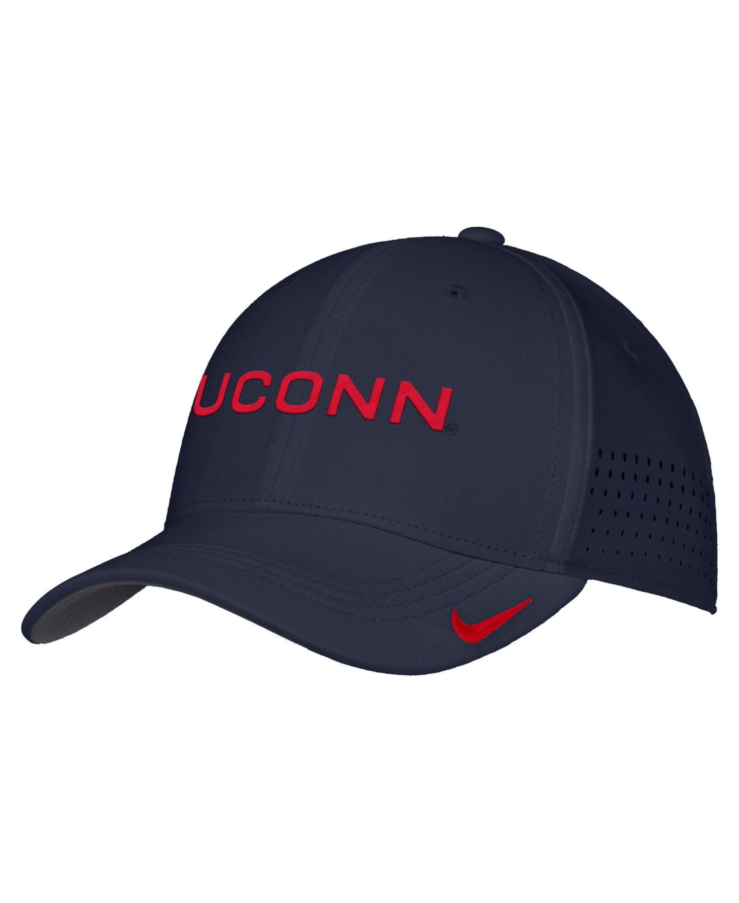 Men's Navy UConn Huskies 2026 On-Field AeroBill SwooshFlex Dri-FIT Hat