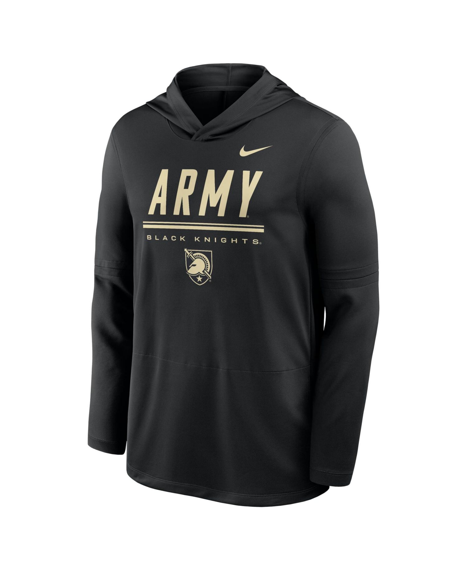 Men's Black Army Black Knights 2026 Sideline Dri-FIT Lightweight Hooded Top