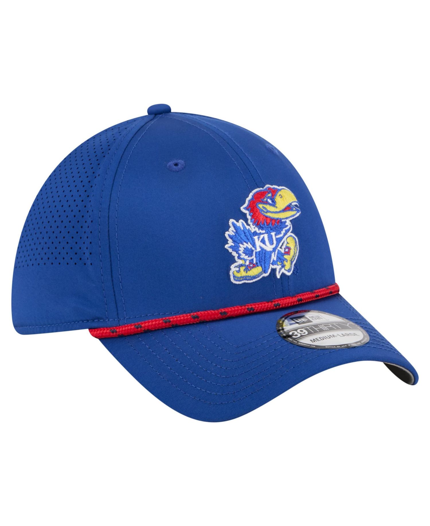 Men's Royal Kansas Jayhawks Rope 39THIRTY Flex Hat