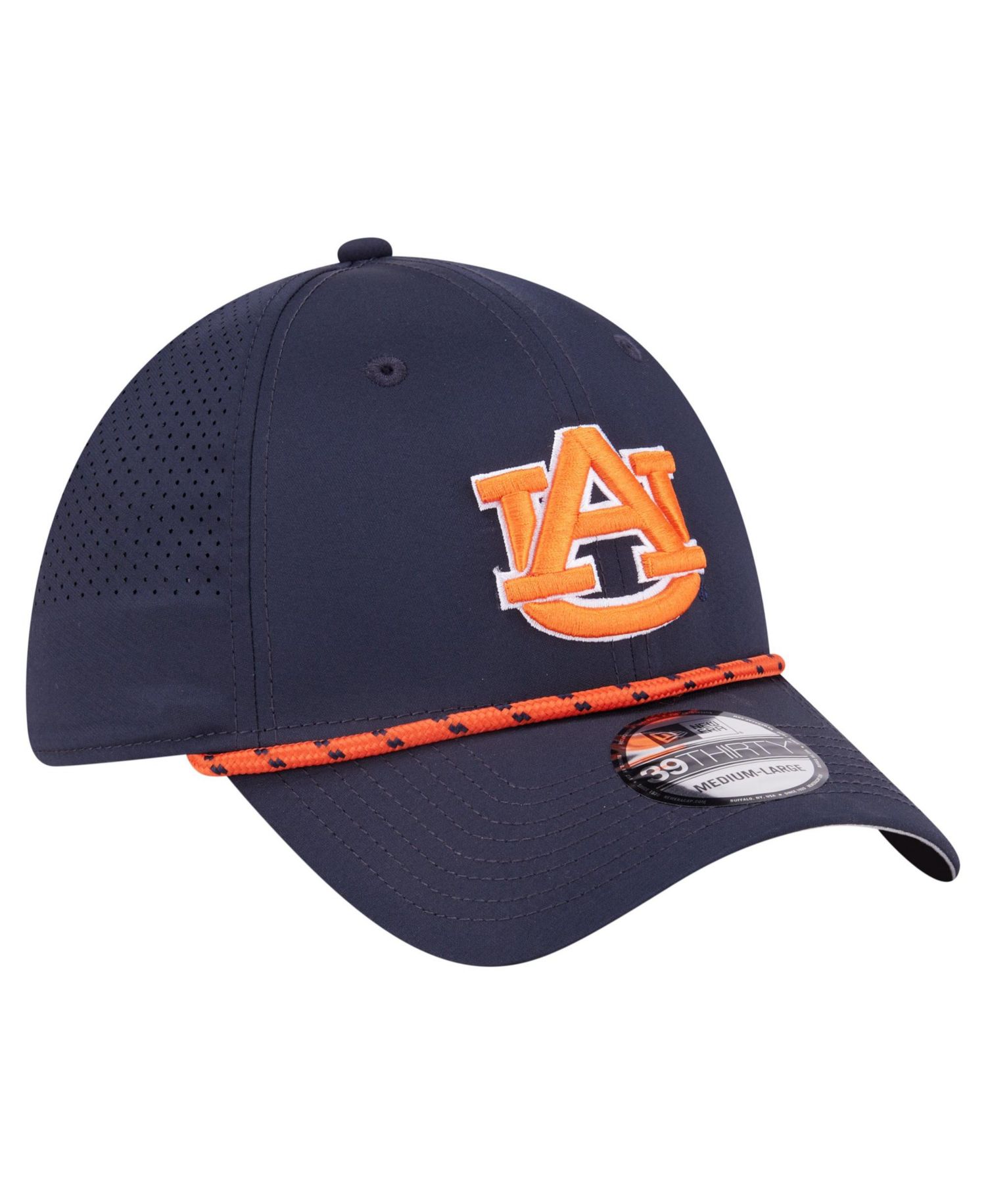 Men's Navy Auburn Tigers Rope 39THIRTY Flex Hat