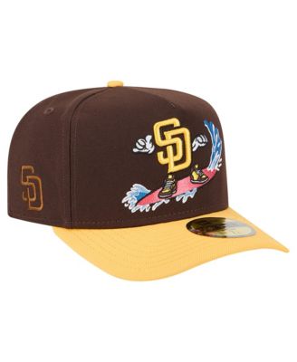 Men's Dark Brown/Yellow San Diego Padres Cartoon A-Frame 59FIFTY Fitted Hat