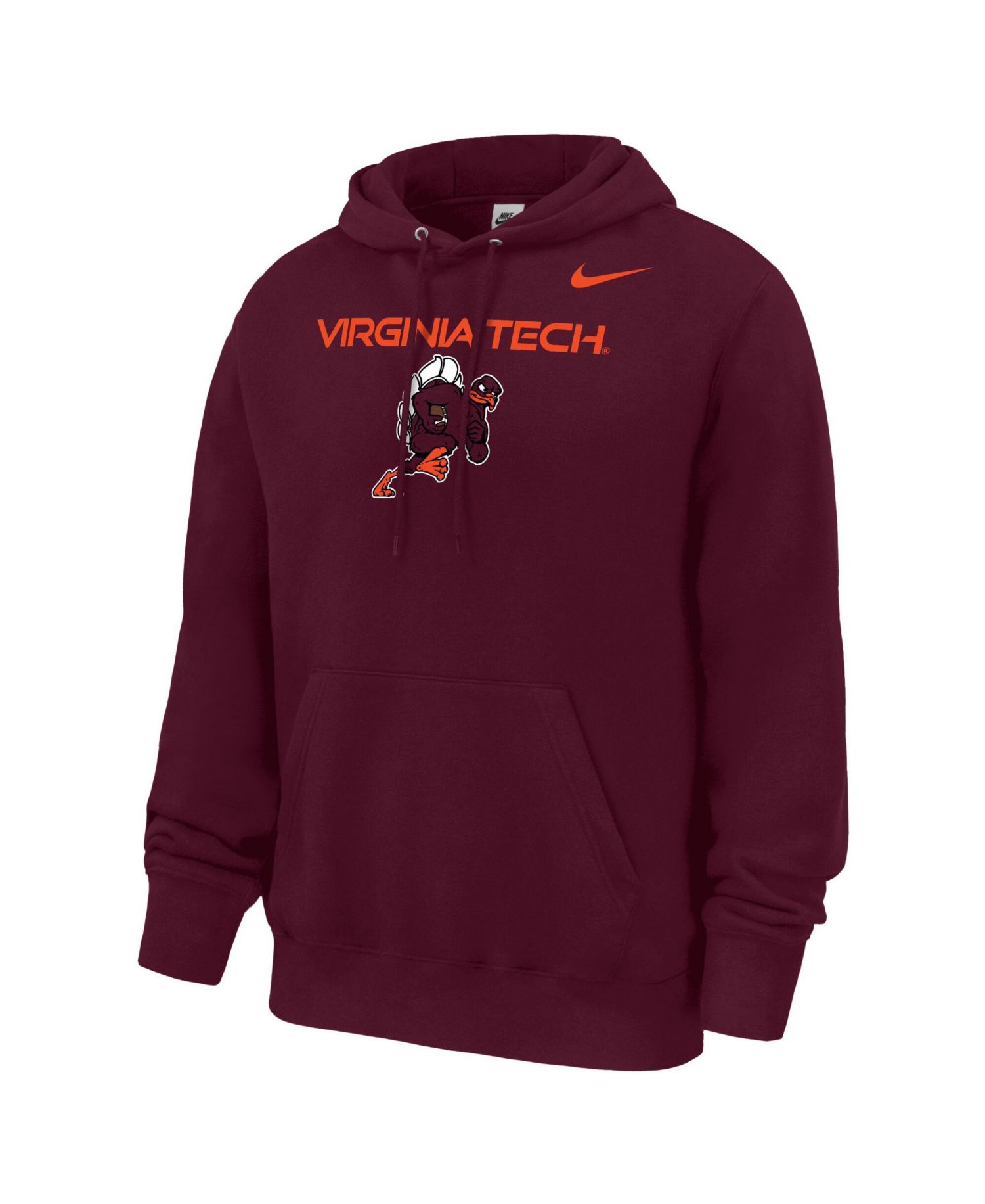 Men's Maroon Virginia Tech Hokies Rushing Hokie Club Fleece Hoodie