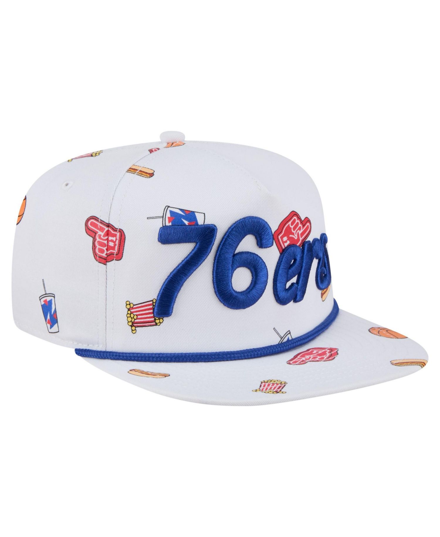 Men's White Philadelphia 76ers Team Cheer Rope 19TWENTY Adjustable Hat