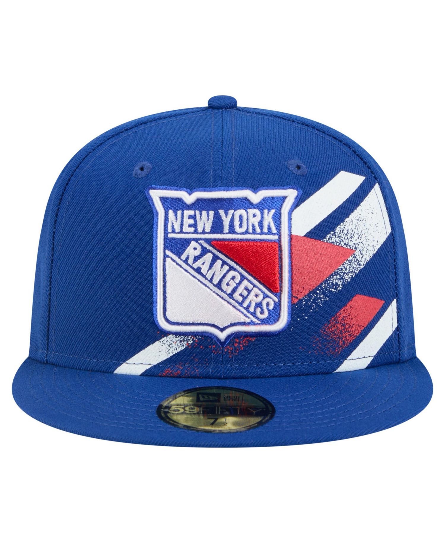 Men's Blue New York Rangers Faded Lines 59FIFTY Fitted Hat