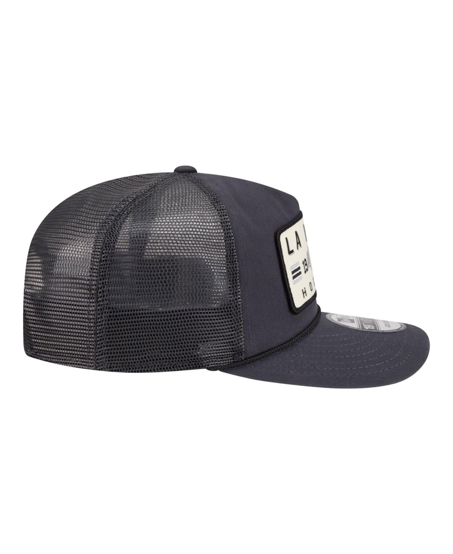 Men's Charcoal Los Angeles Kings Washed Patch 19TWENTY Trucker Adjustable Hat