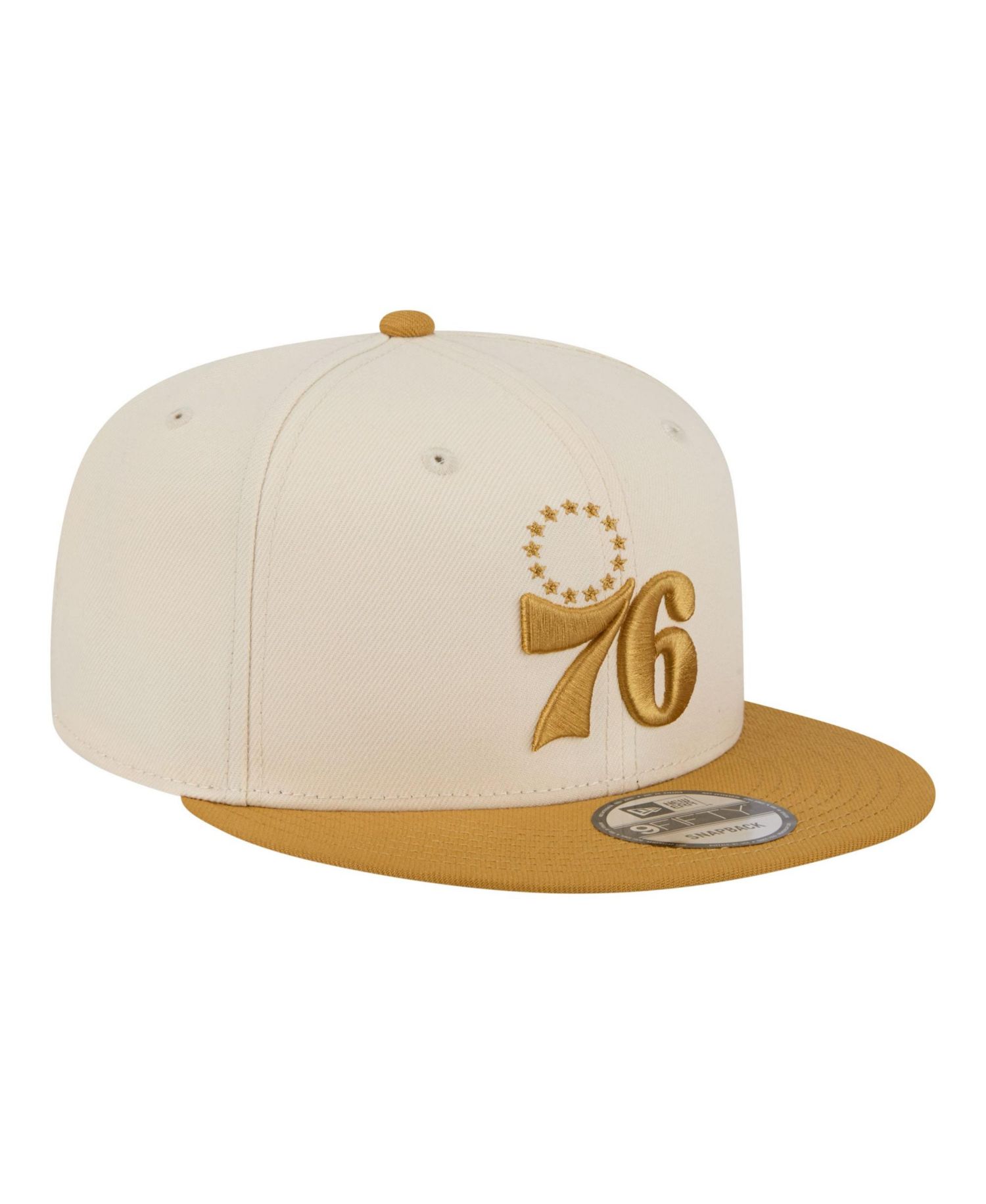 Men's Cream/Tan Philadelphia 76ers Two-Tone Color Pack 9FIFTY Snapback Hat