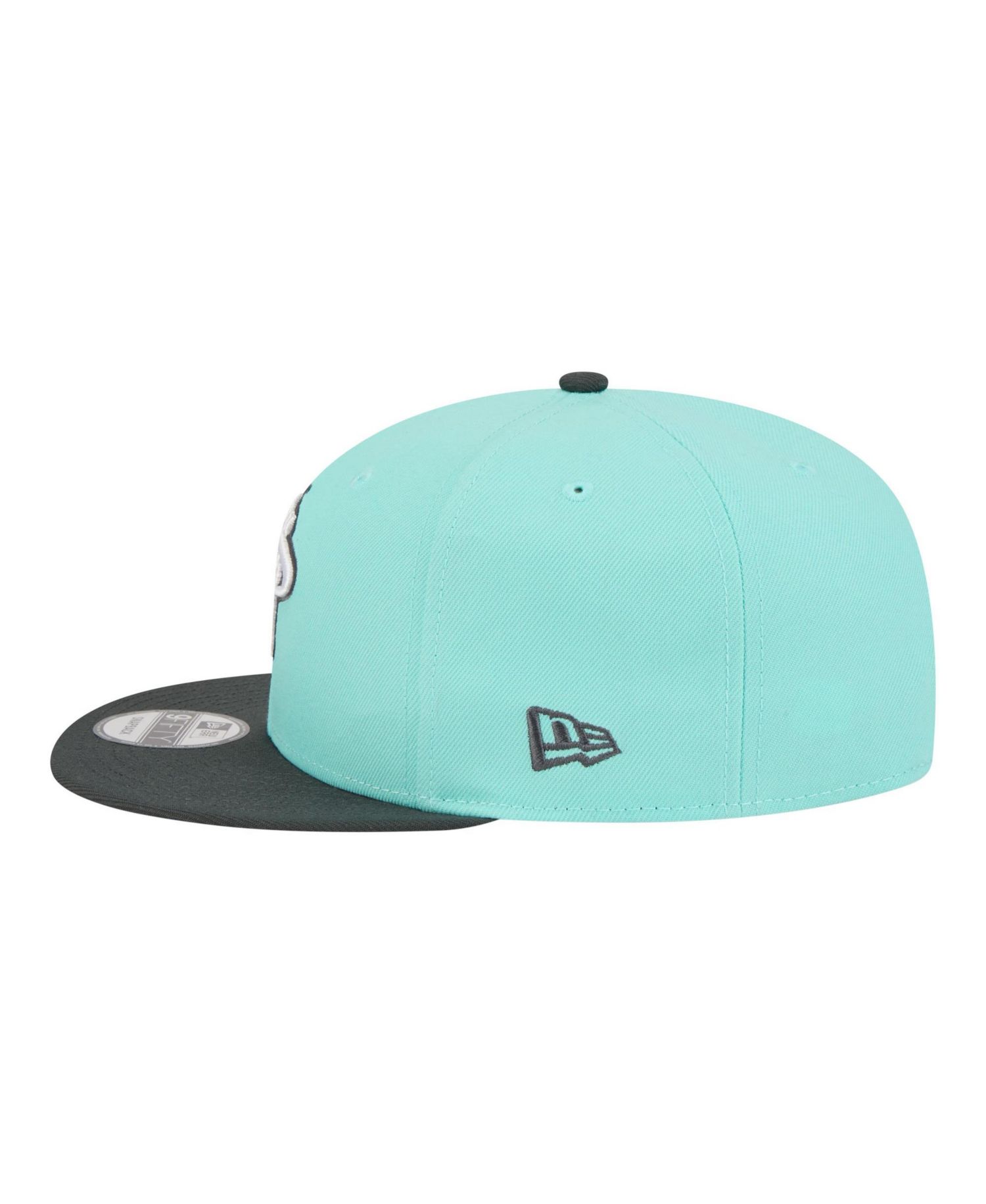 Men's Turquoise/Charcoal Miami Heat Color Pack Two-Tone 9FIFTY Snapback Hat