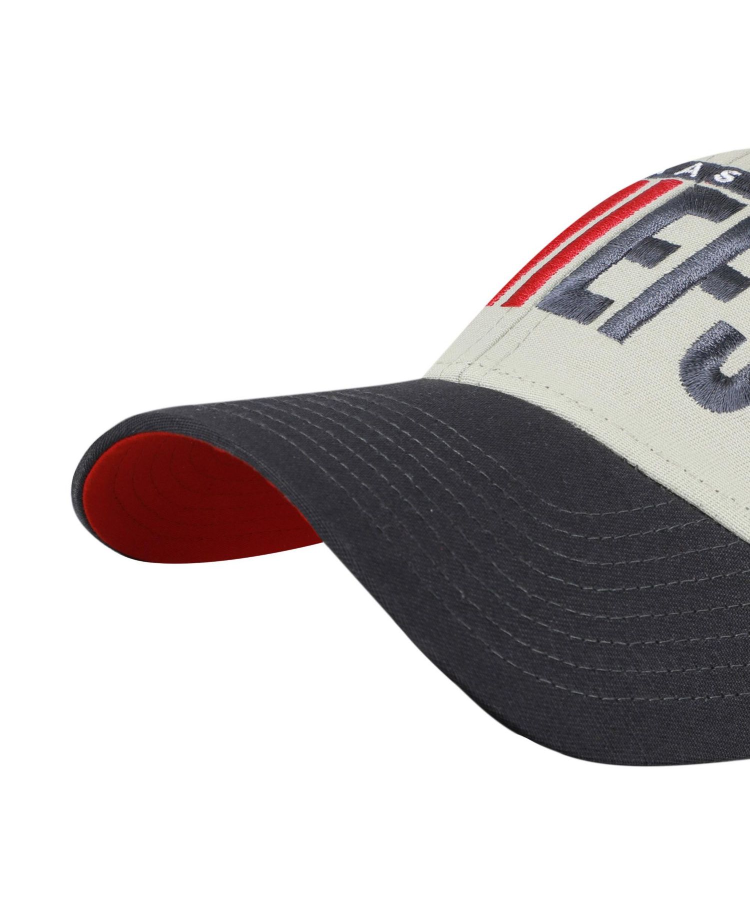Men's '47 Gray/Black Kansas City Chiefs Half Block Text MVP Adjustable Hat
