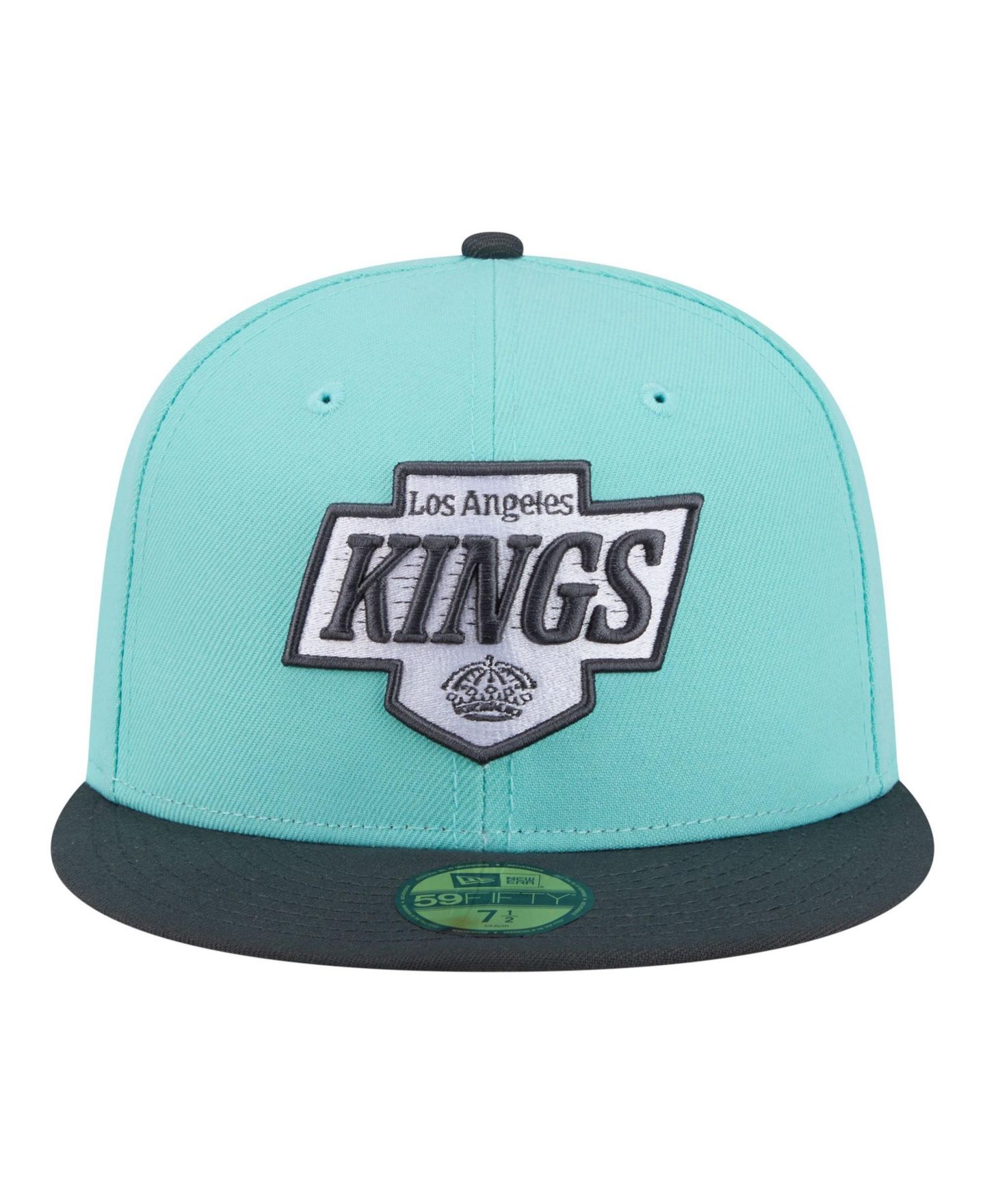 Мужские головные уборы New Era Turquoise/Charcoal Los Angeles Kings Two-Tone Color Pack 59FIFTY Fitted Hat — фото 2