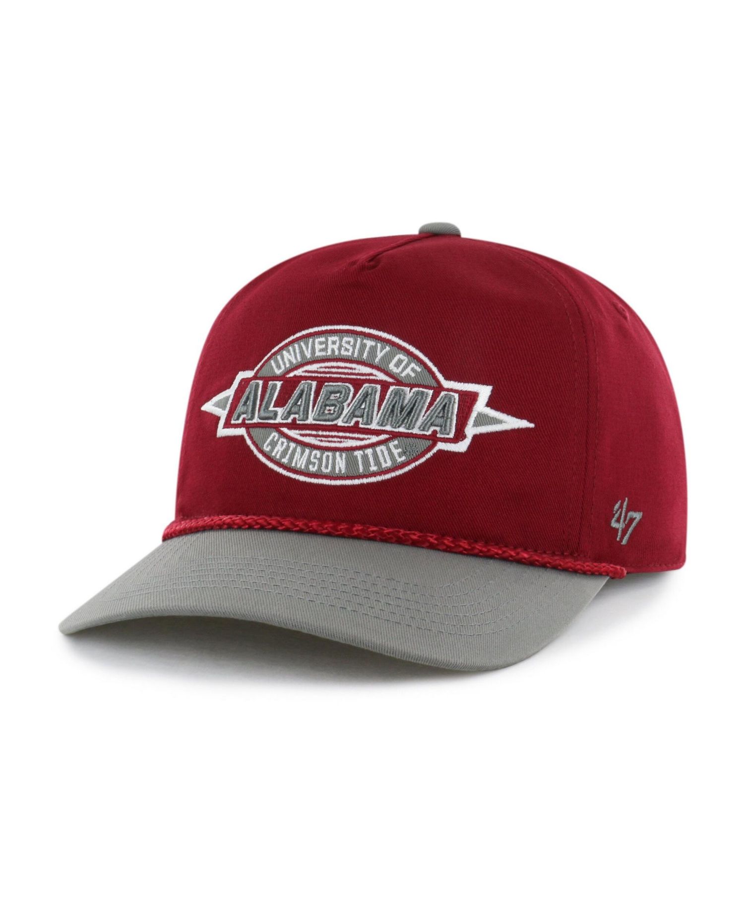 Big Boys and Girls '47 Crimson Alabama Crimson Tide Frame Out Hitch Rope Adjustable Hat