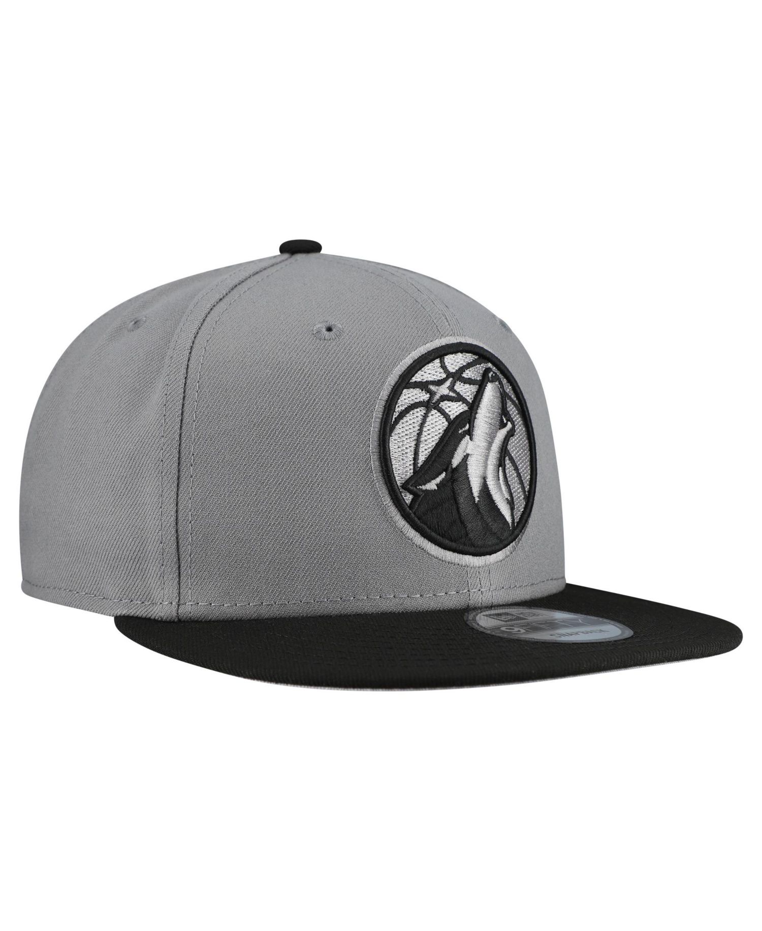 Men's Gray Minnesota Timberwolves Core Logo Storm Gray Two-Tone 9FIFTY Snapback Hat