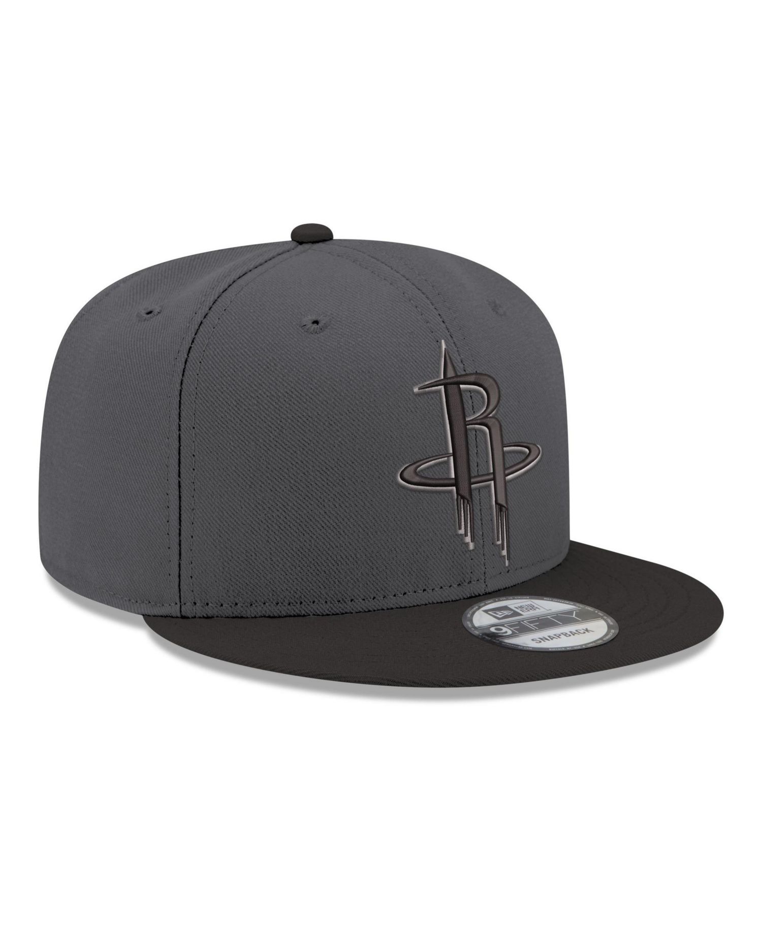 Men's Gray/Black Houston Rockets Logo 2-Tone 9FIFTY Snapback Hat