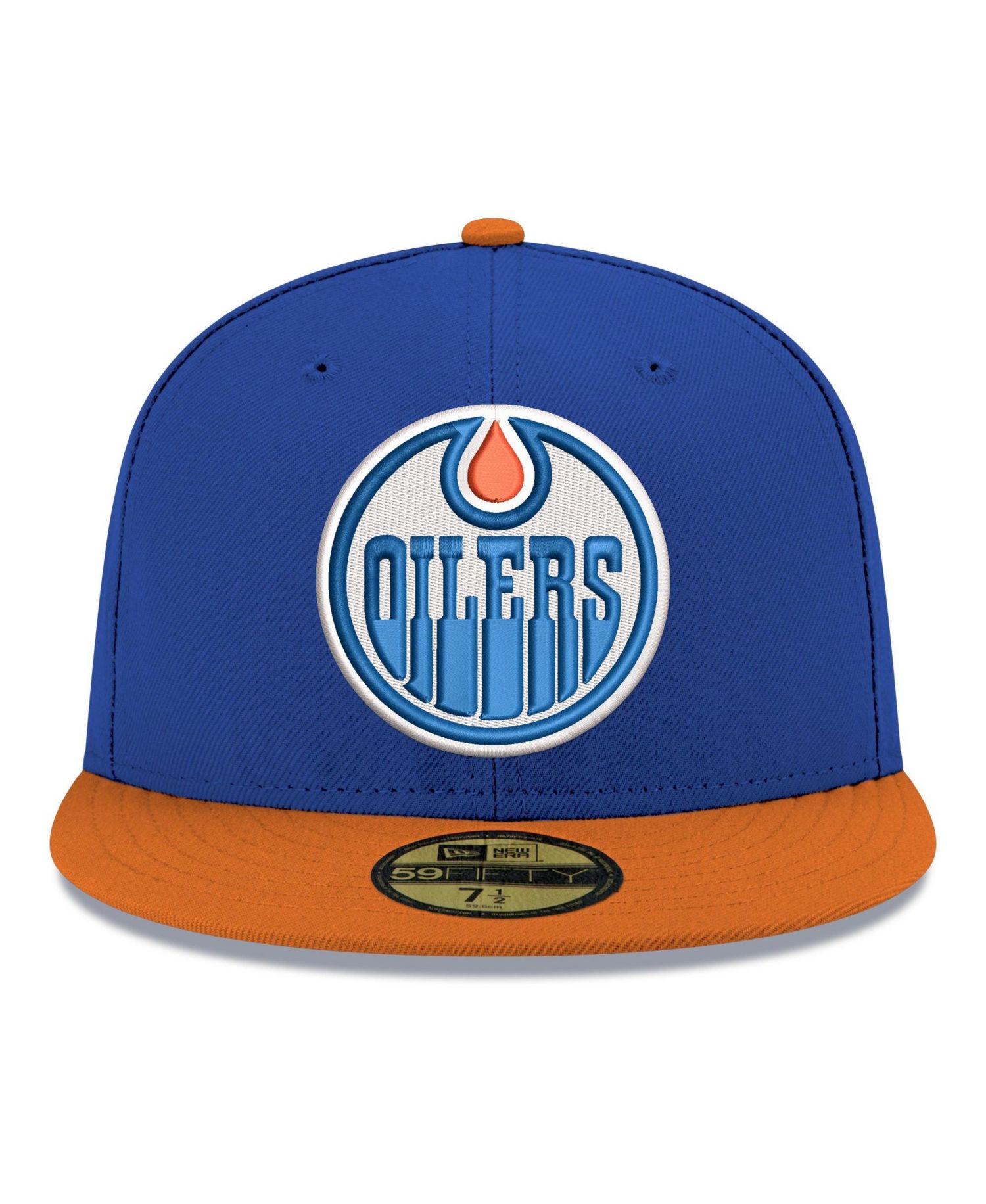 Men's Royal Edmonton Oilers Core Logo Two-Tone 59FIFTY Fitted Hat