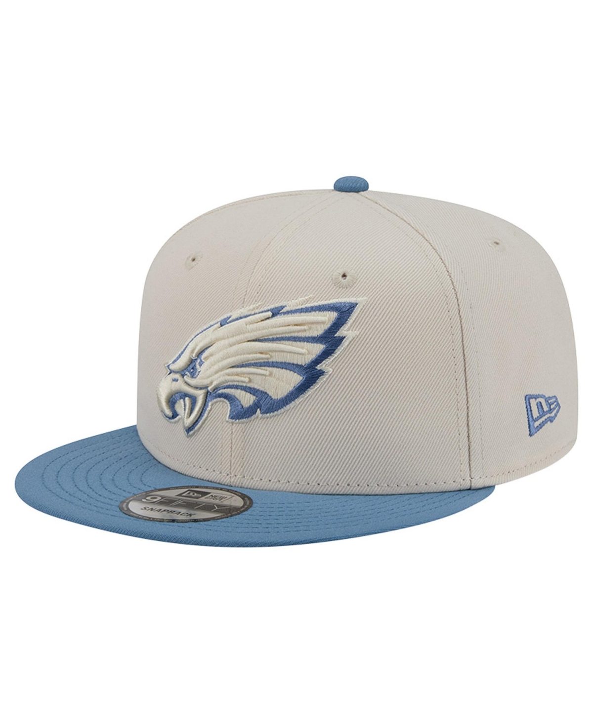 Men's New Era Cream/Blue Philadelphia Eagles Color Pack Two-Tone 9FIFTY Snapback Hat
