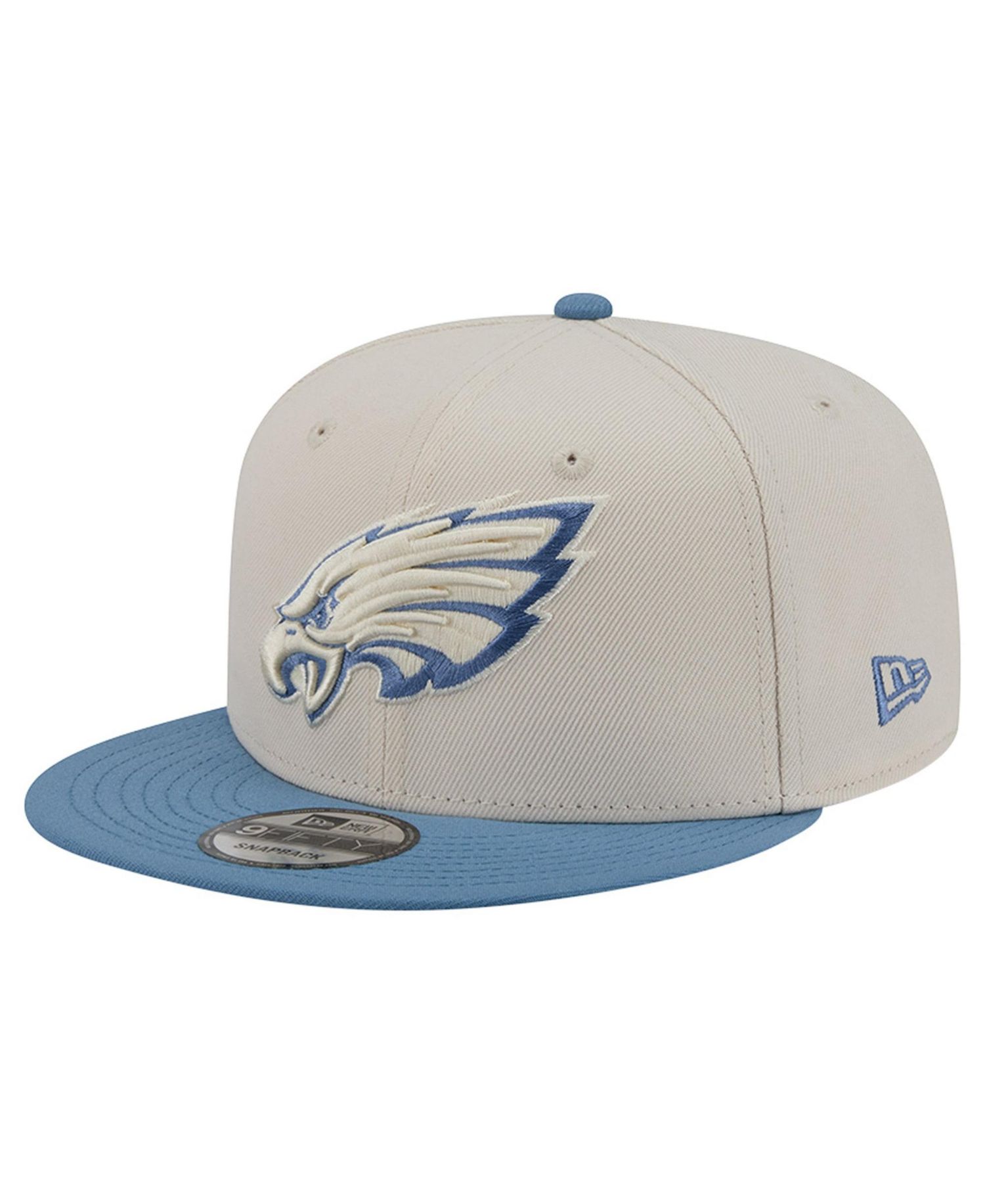 Men's Cream/Blue Philadelphia Eagles Color Pack Two-Tone 9FIFTY Snapback Hat