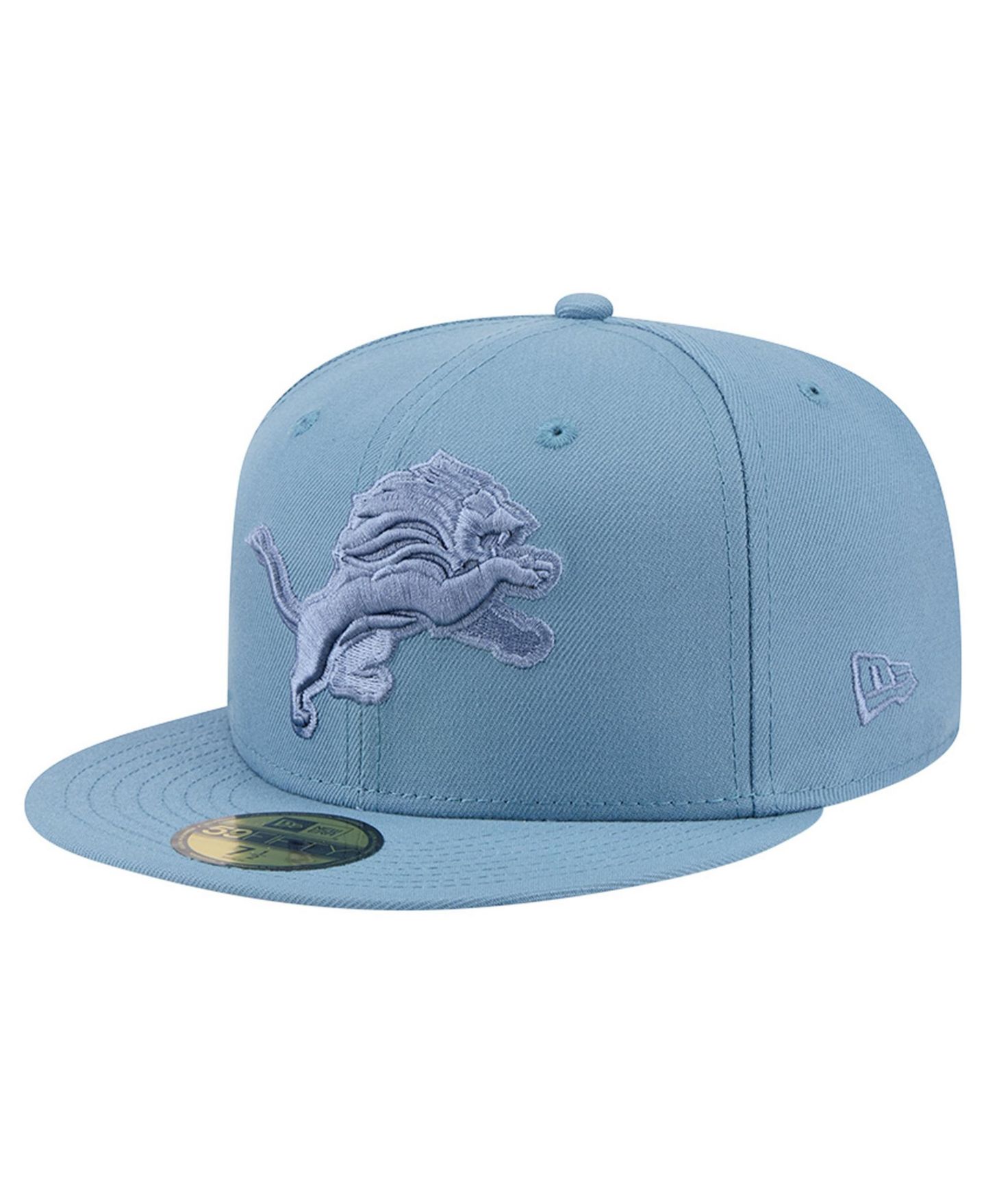 Мужские головные уборы New Era Blue Detroit Lions Color Pack 59FIFTY Fitted Hat — фото 1