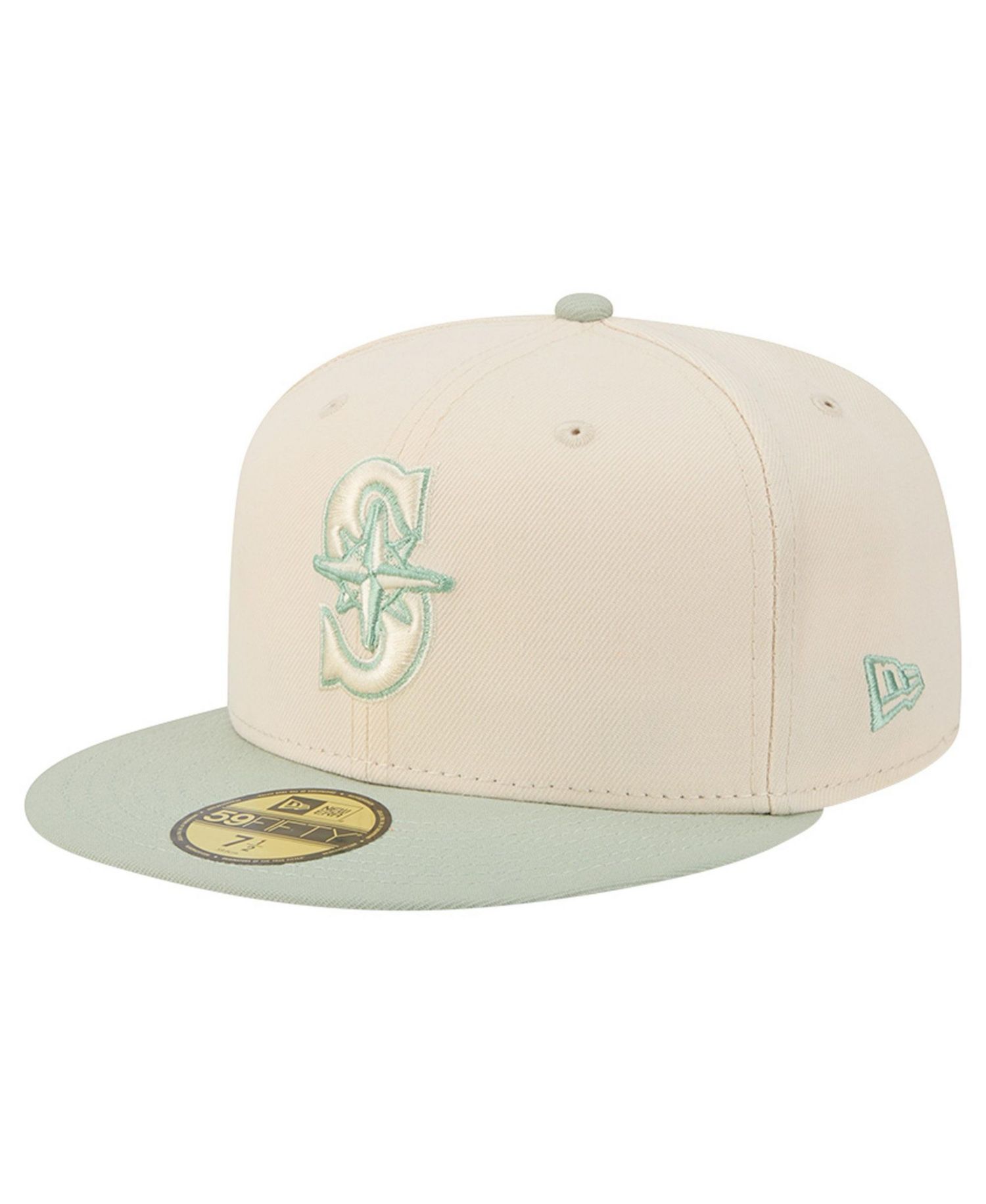 Men's Cream/Green Seattle Mariners Color Pack 59FIFTY Fitted Hat