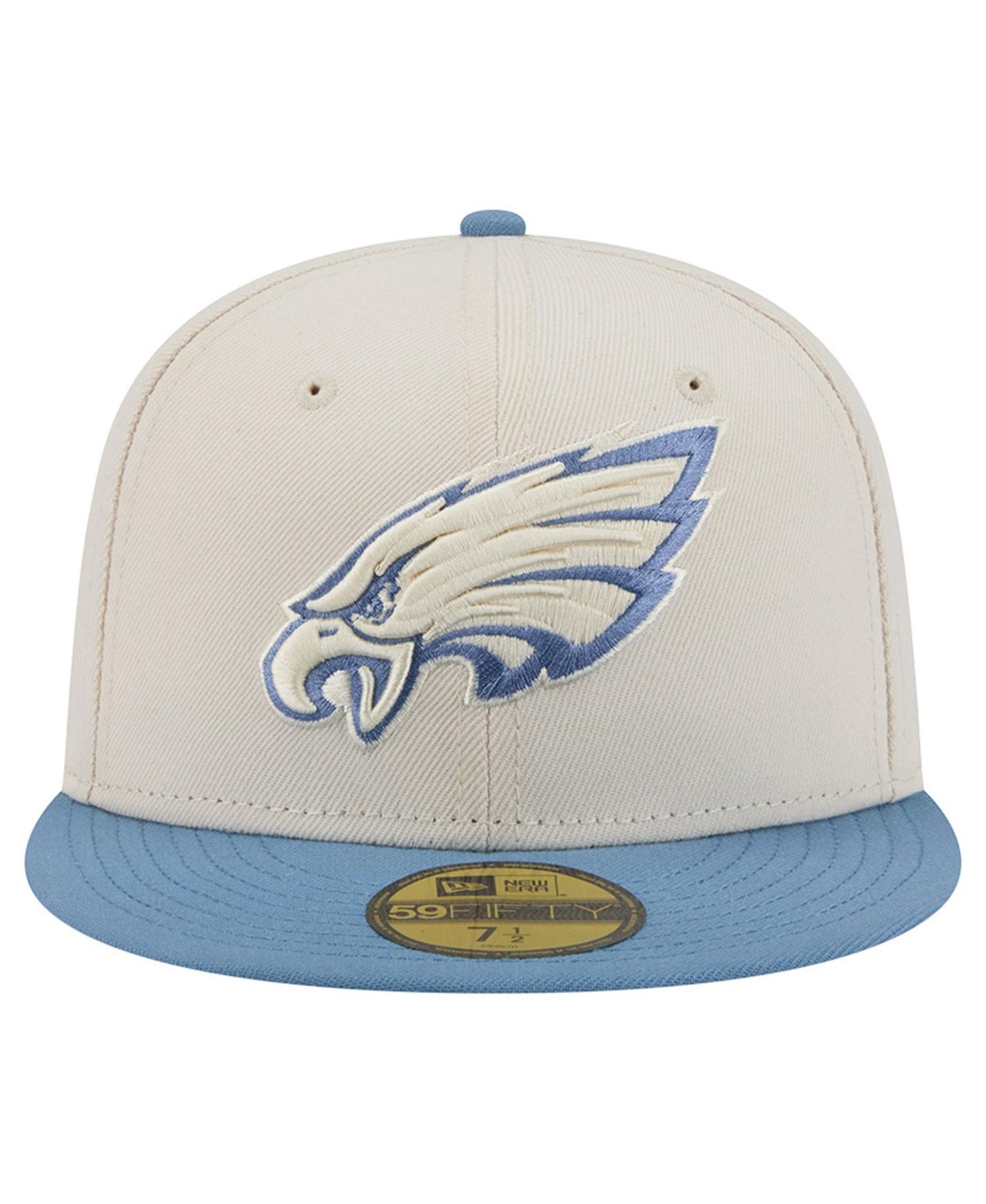 Men's Cream/Blue Philadelphia Eagles Color Pack 59FIFTY Fitted Hat