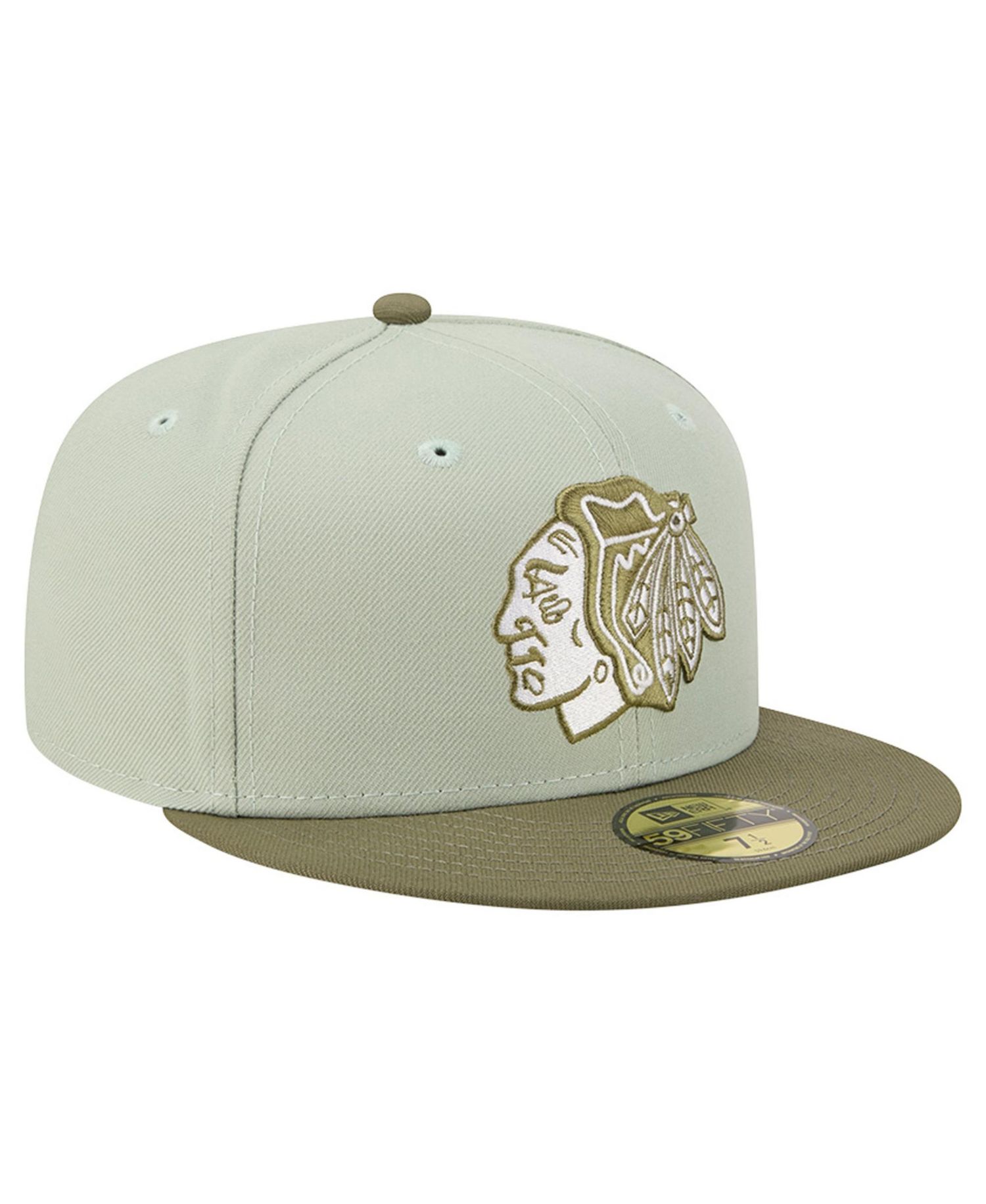 Men's Sage Green/Olive Chicago Blackhawks Color Pack 59FIFTY Fitted Hat