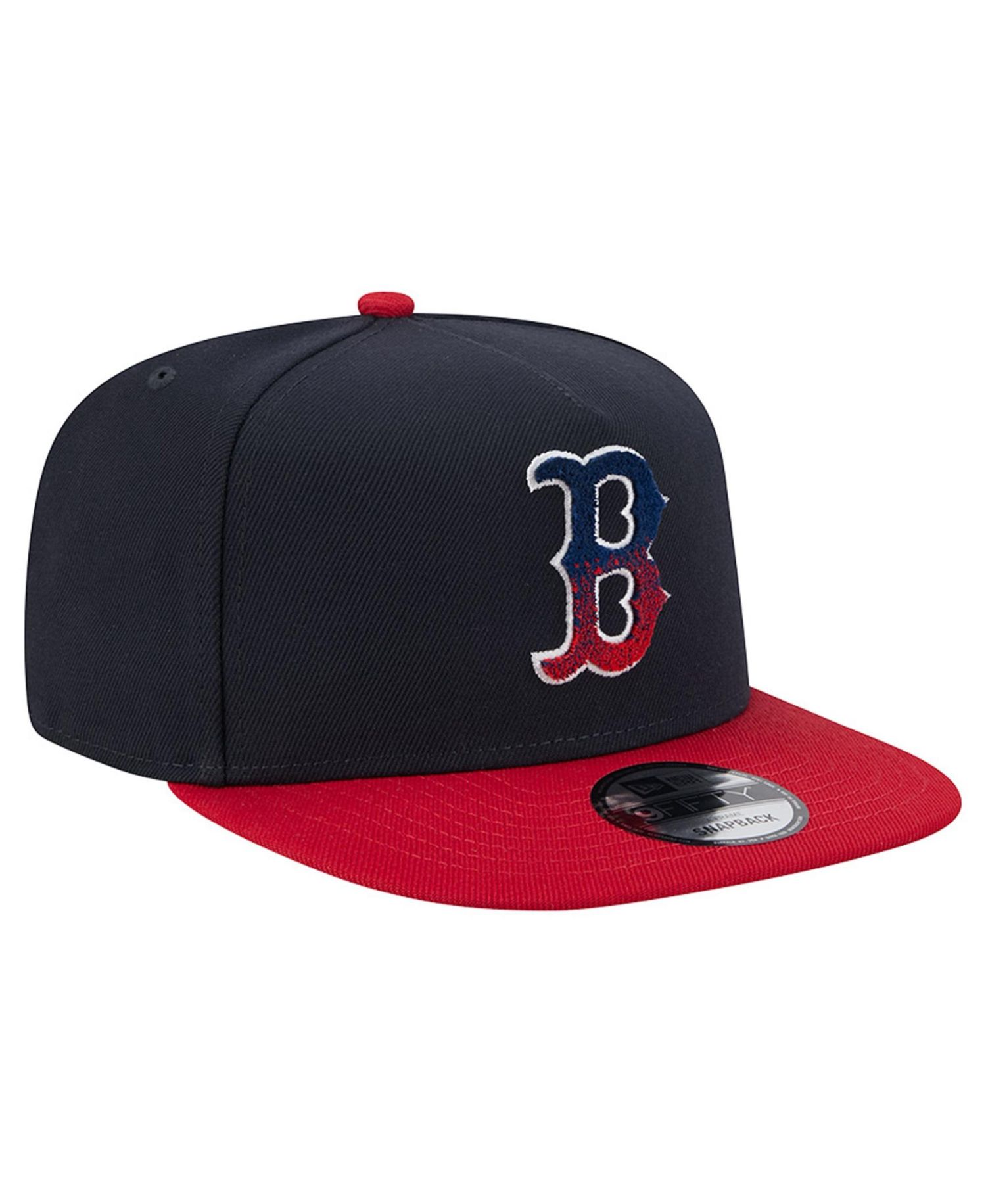 Men's Navy/Red Boston Red Sox Chenille Gradient A-Frame 9FIFTY Snapback Hat