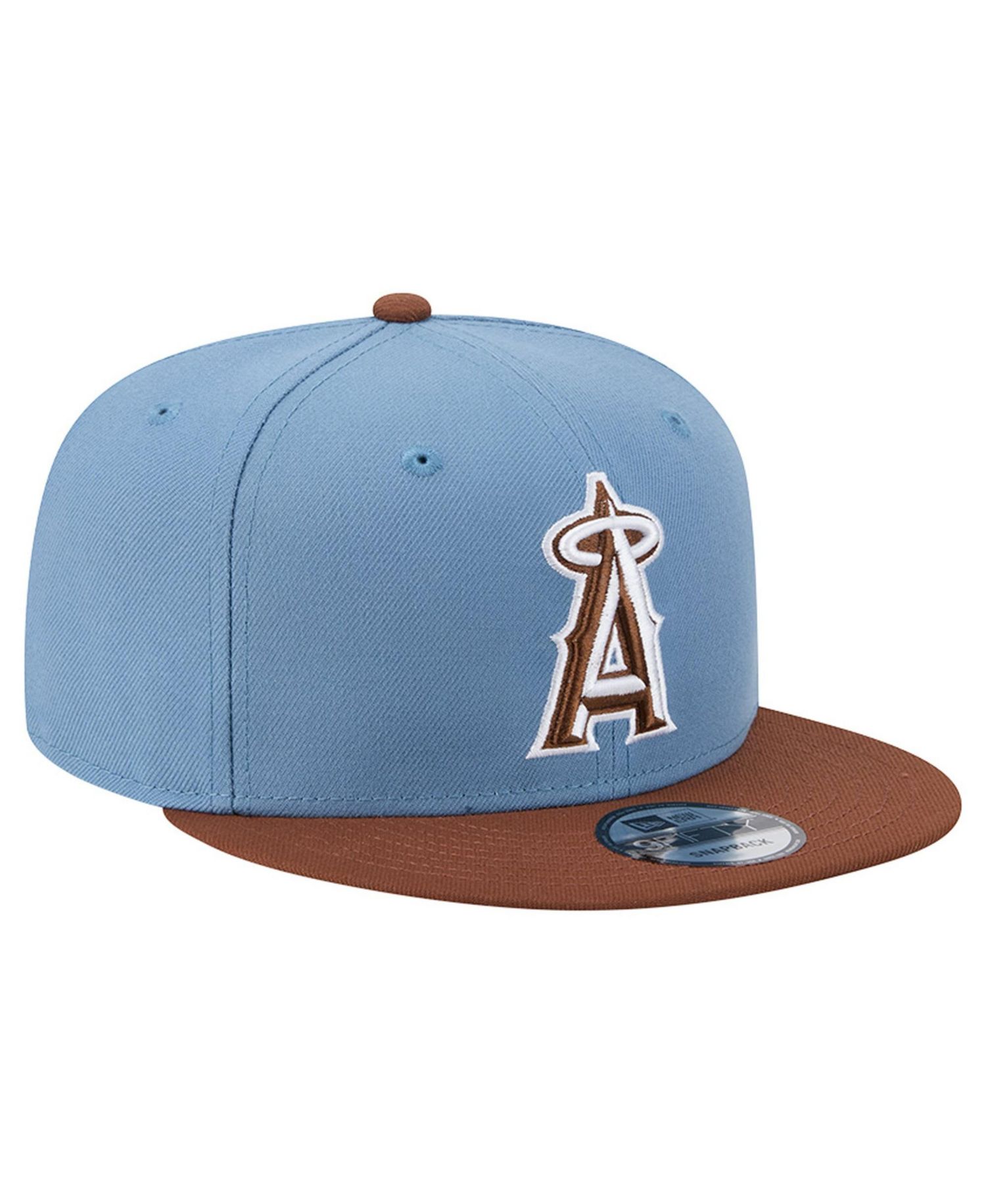 Men's Light Blue/Brown Los Angeles Angels Color Pack 9FIFTY Snapback Hat