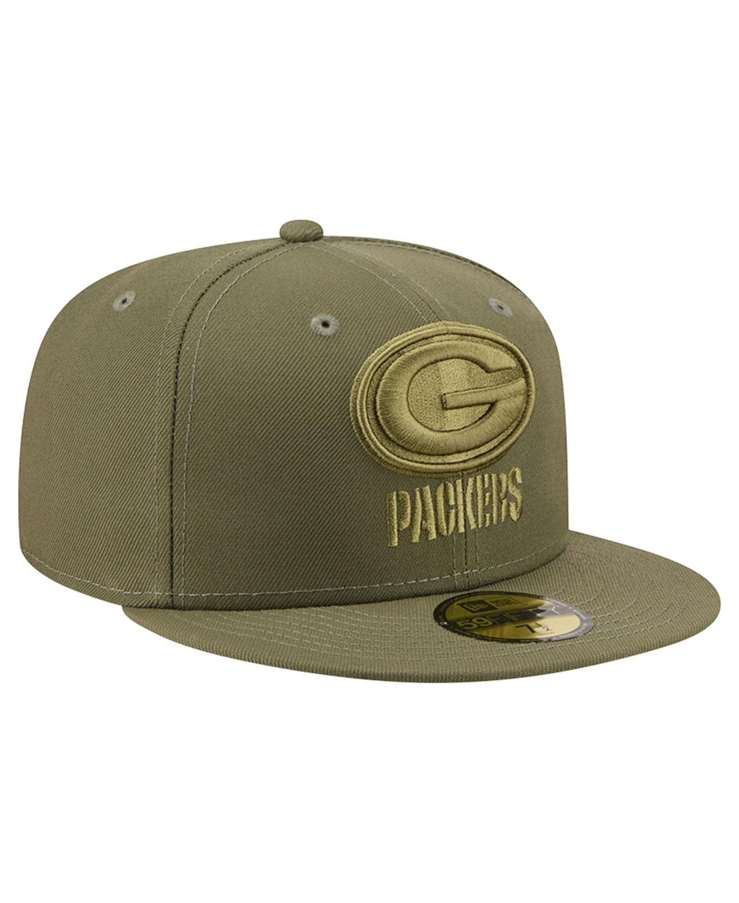 Men's Olive Green Bay Packers Color Pack 59FIFTY Fitted Hat