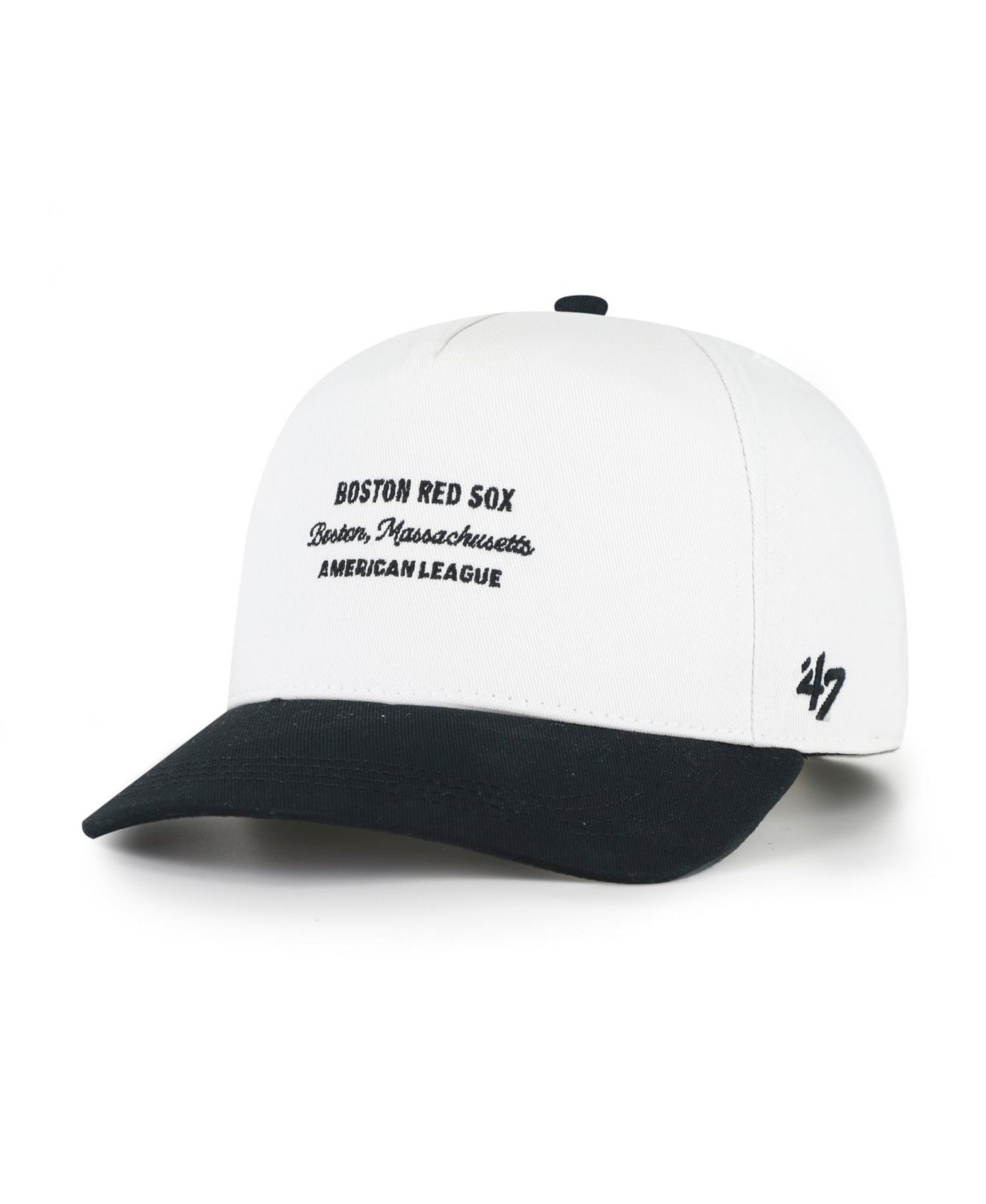 Men's '47 White/Black Boston Red Sox Contemporary Two-Tone Hitch Adjustable Hat