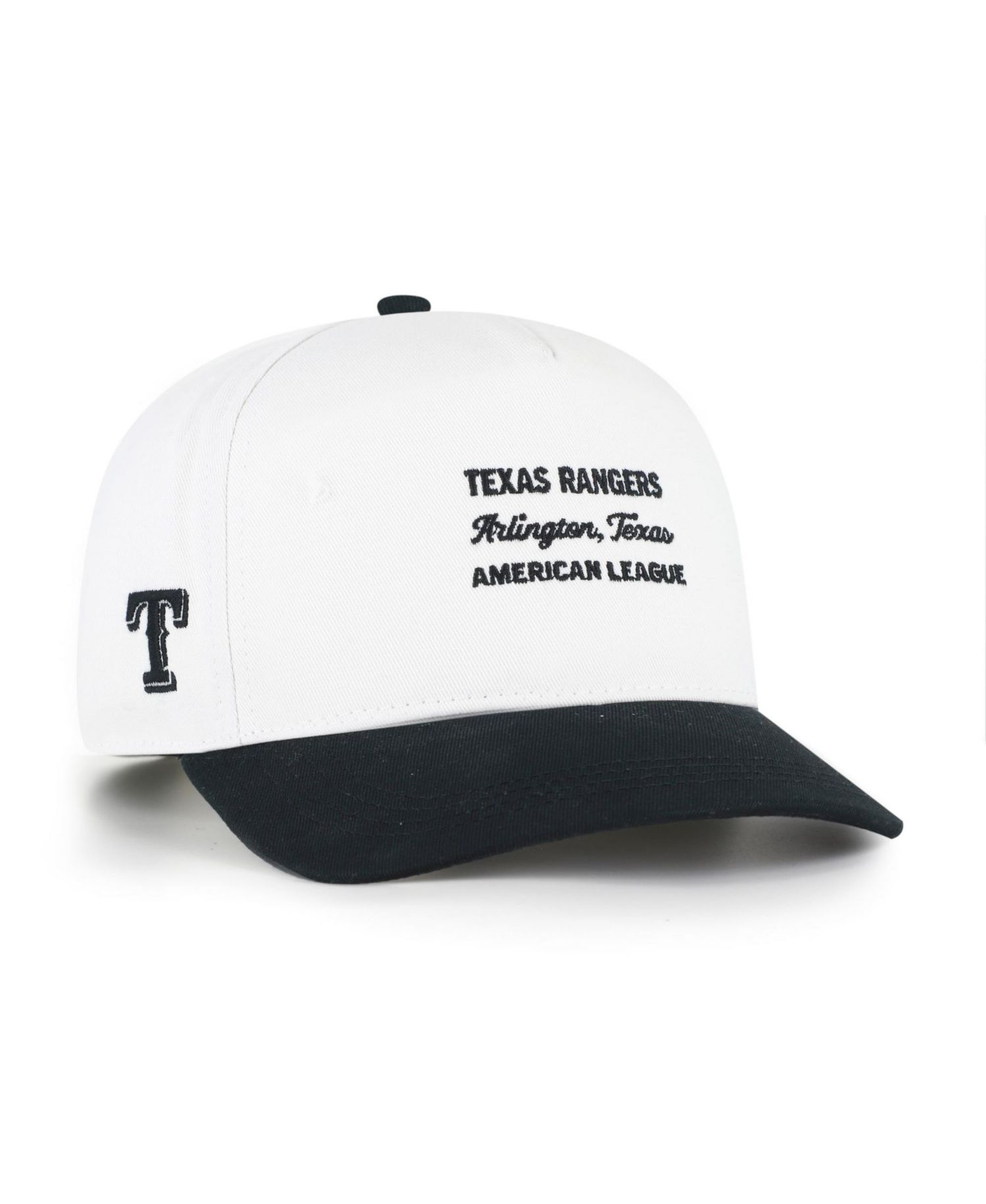 Men's '47 White/Black Texas Rangers Contemporary Two-Tone Hitch Adjustable Hat
