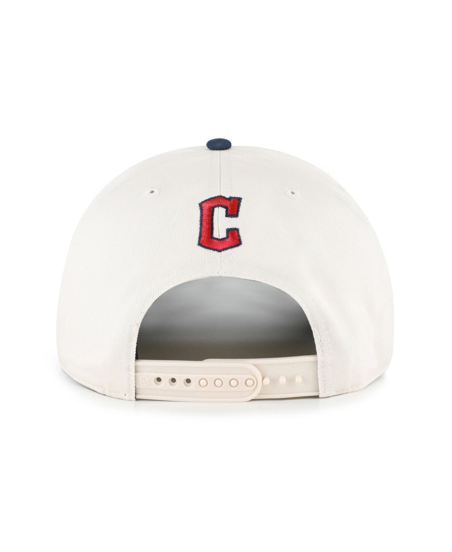 Men's and Women's '47 Natural/Navy Cleveland Guardians Rope Script Hitch Adjustable Hat