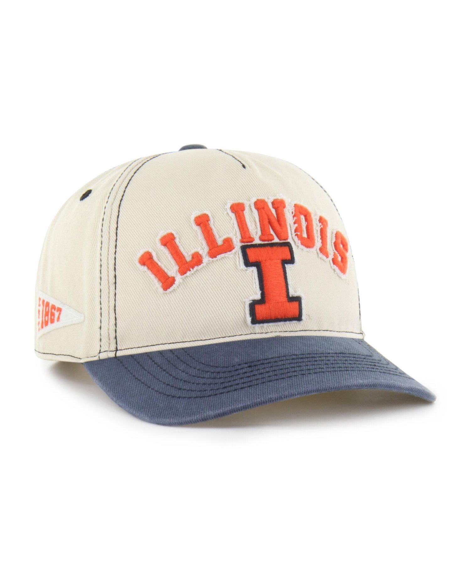 Men's and Women's '47 Tan/Navy Illinois Fighting Illini Well-Worn Calderwood Hitch Adjustable Hat