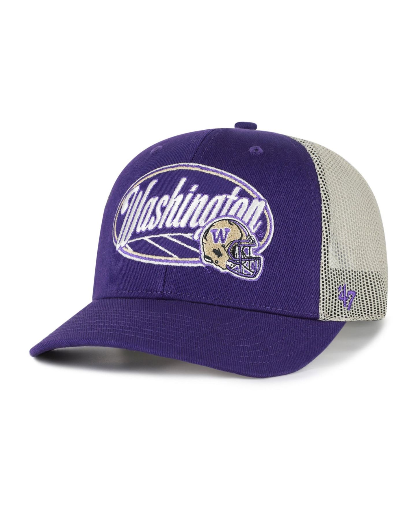 Кепка '47 Brand Purple Washington Huskies Enfield Adjustable Trucker Hat — фото 1