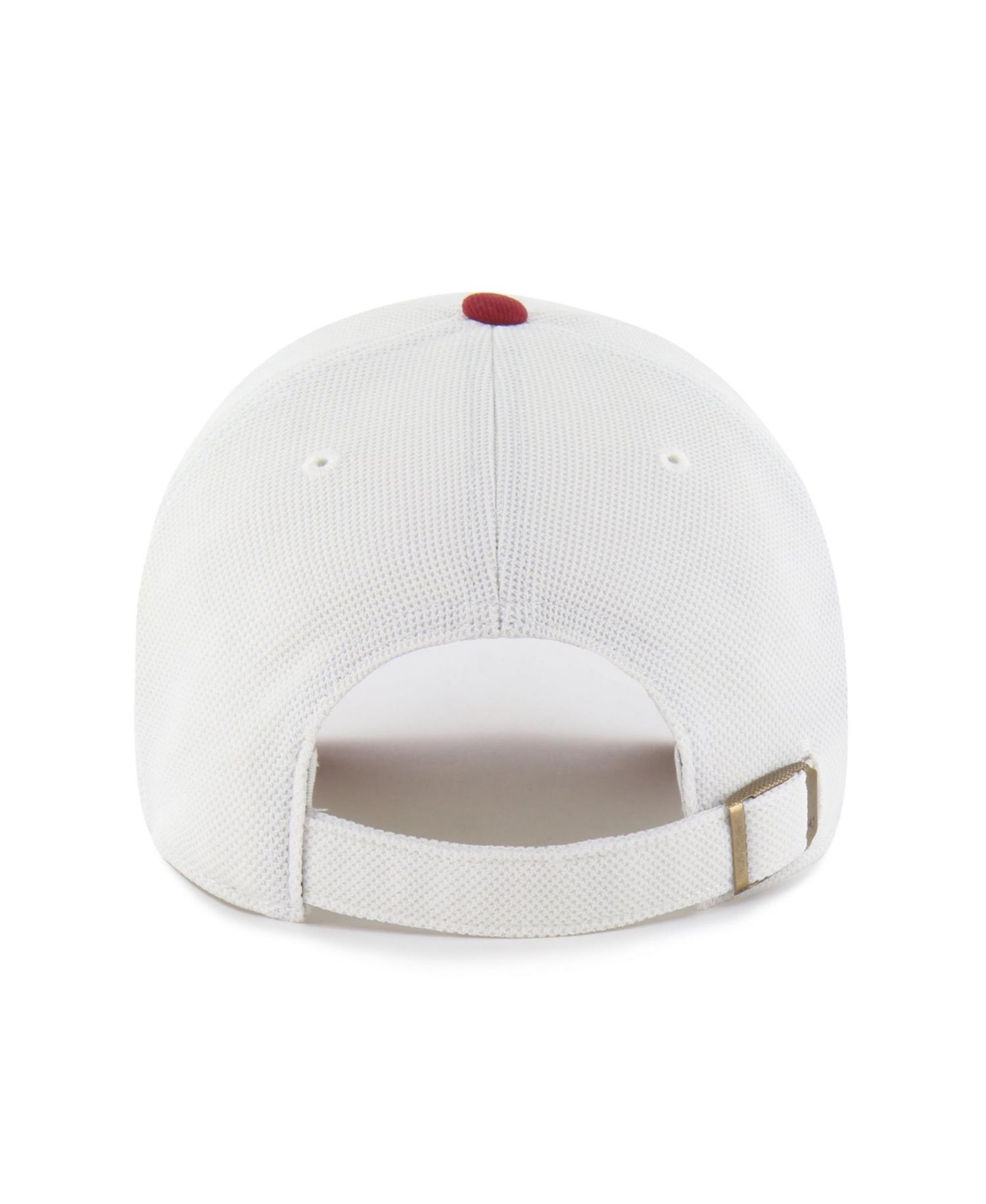 Men's and Women's '47 White/Crimson Alabama Crimson Tide Pique Patch Clean Up Adjustable Hat