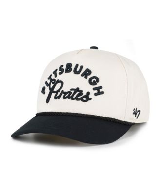 Men's and Women's '47 Natural/Black Pittsburgh Pirates Rope Script Hitch Adjustable Hat