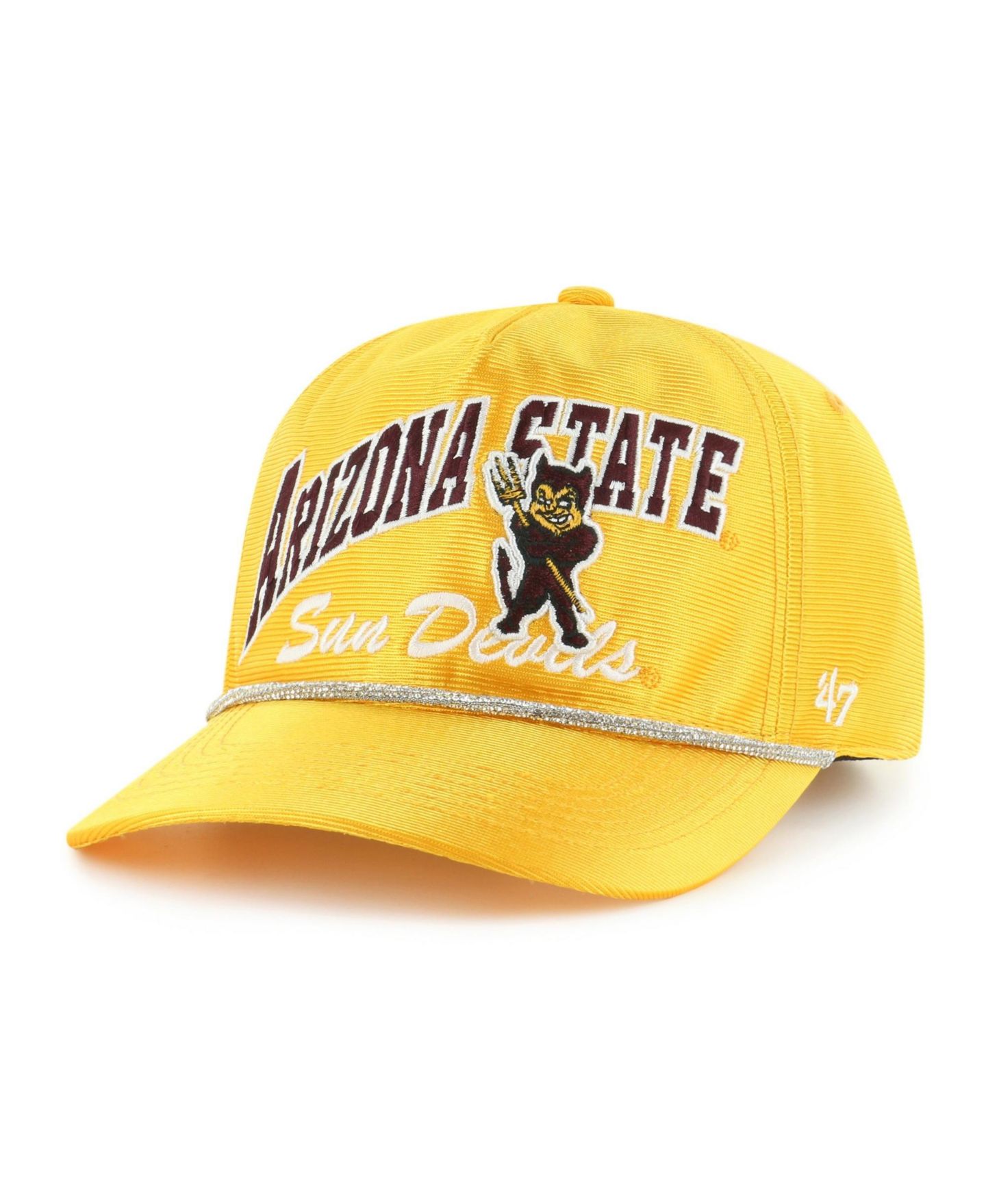 Женская кепка '47 Brand Gold Arizona State Sun Devils Glitter Hitch Adjustable Hat — фото 1