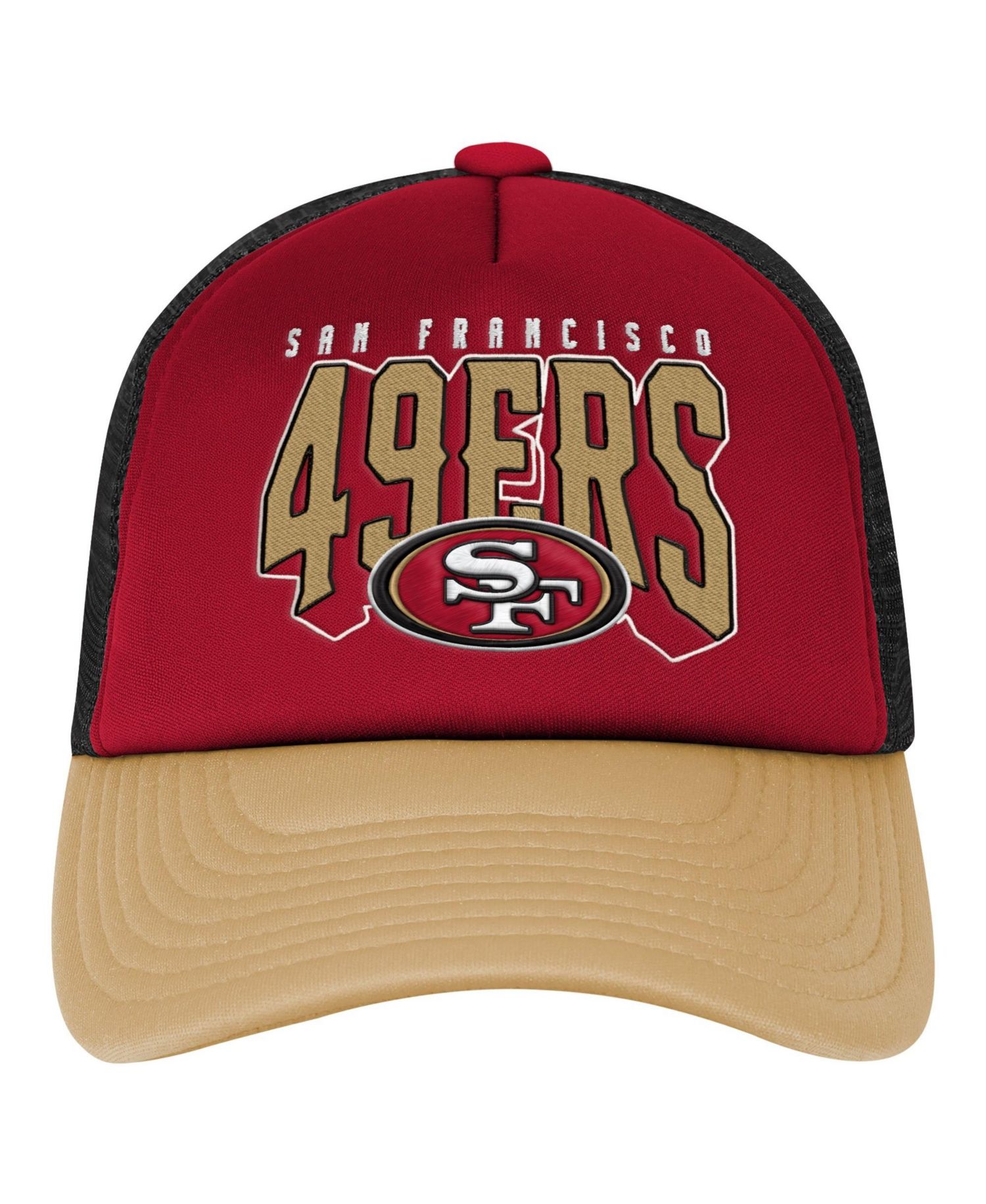 Big Boys and Girls Scarlet/Gold San Francisco 49ers Handoff Foam Adjustable Trucker Hat